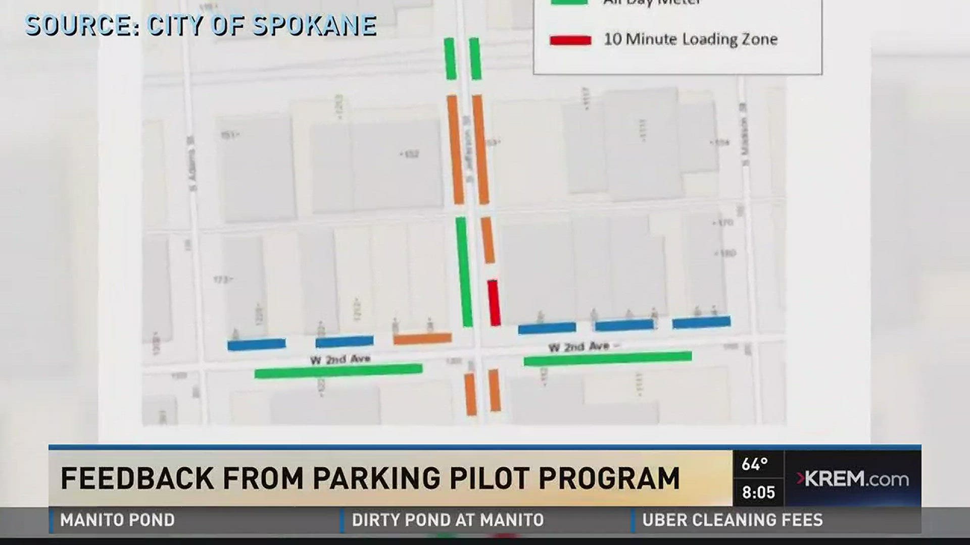 City of Spokane to implement all day parking meters downtown