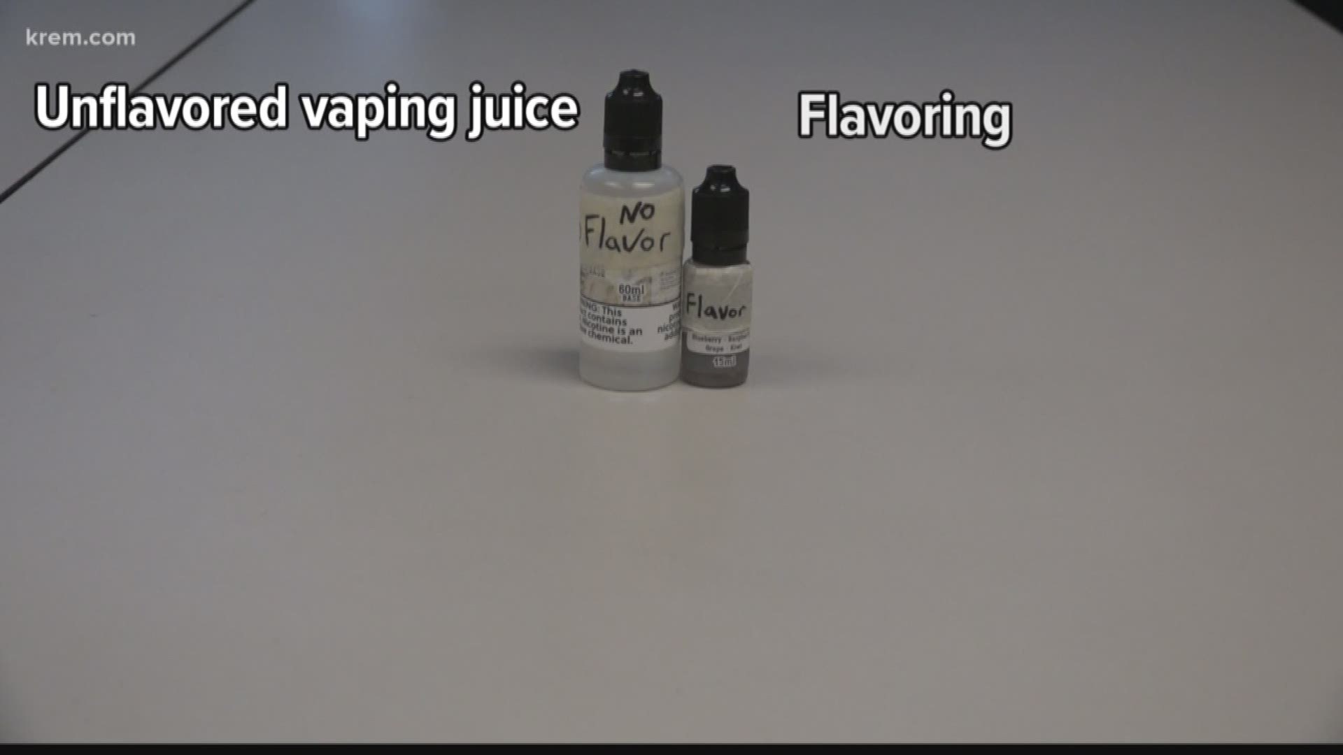 A KREM investigation found multiple vaping shops in Spokane are selling unflavored vaping juice and flavoring that can be mixed together.