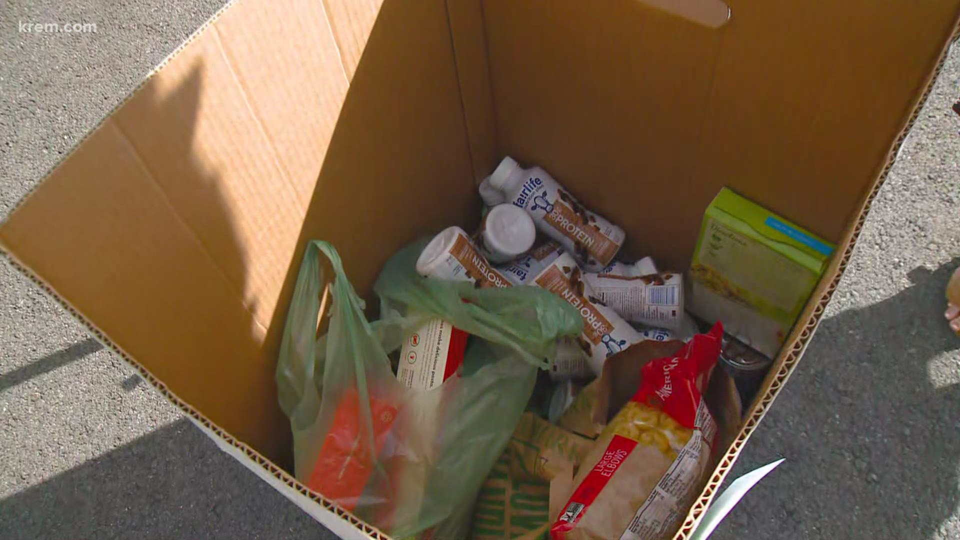 KREM's Regina Ahn explains where to donate non-perishable items at the Spring Market.