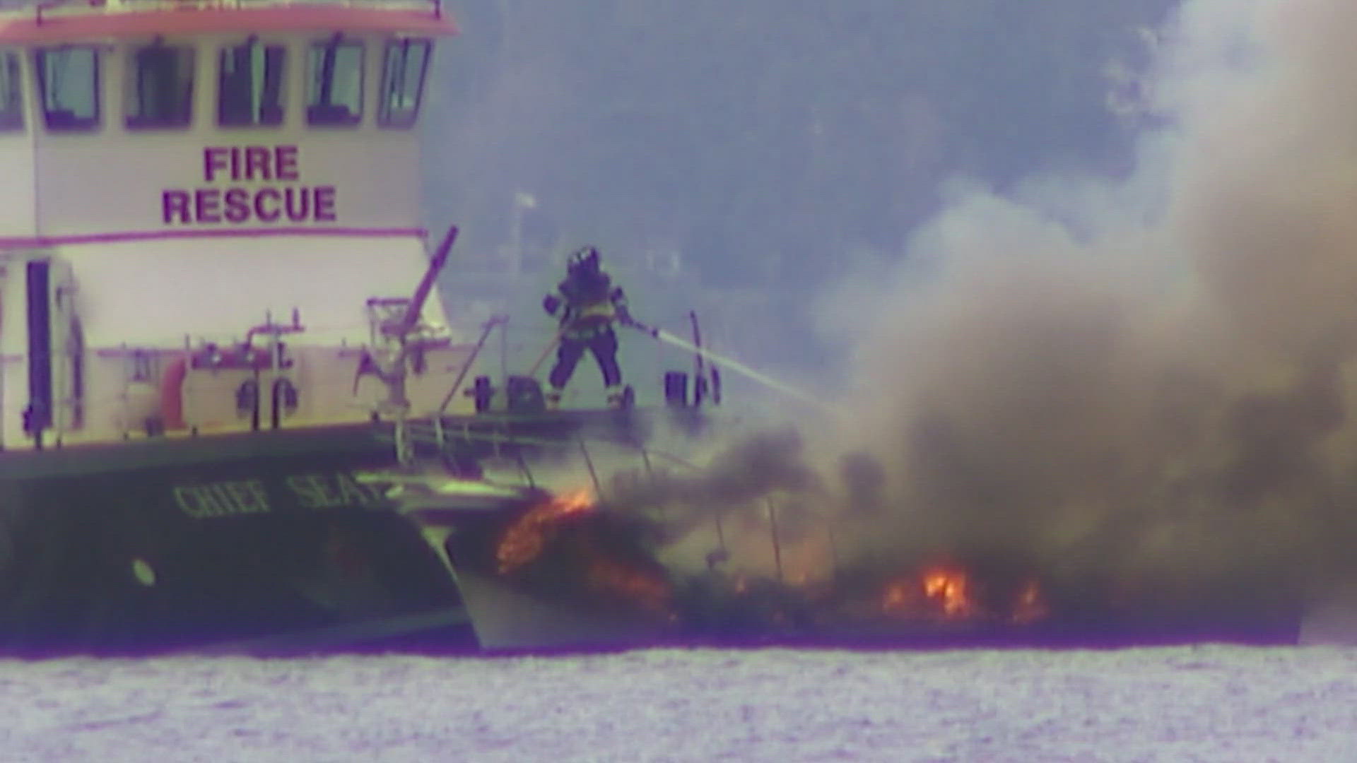 The fire was in Elliot Bay.