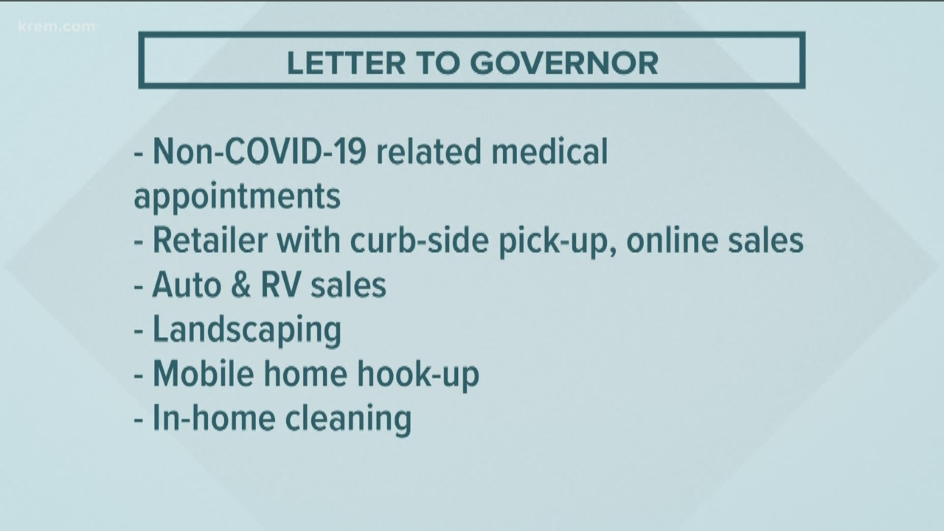 Businesses that commissioners are asking Gov. Inslee to reopen include any retailer with the ability to have door or curbside pick-up, among others.