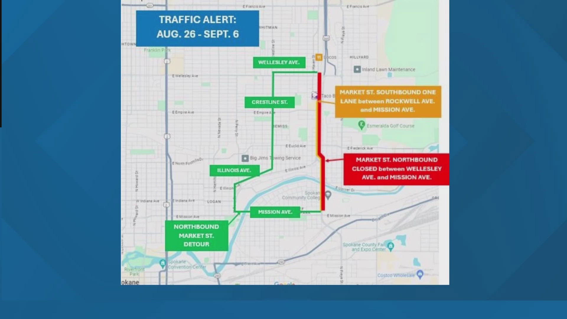 Washington Street will be reduced to one lane, and Market Street will be closing lanes. Here is what you need to know.