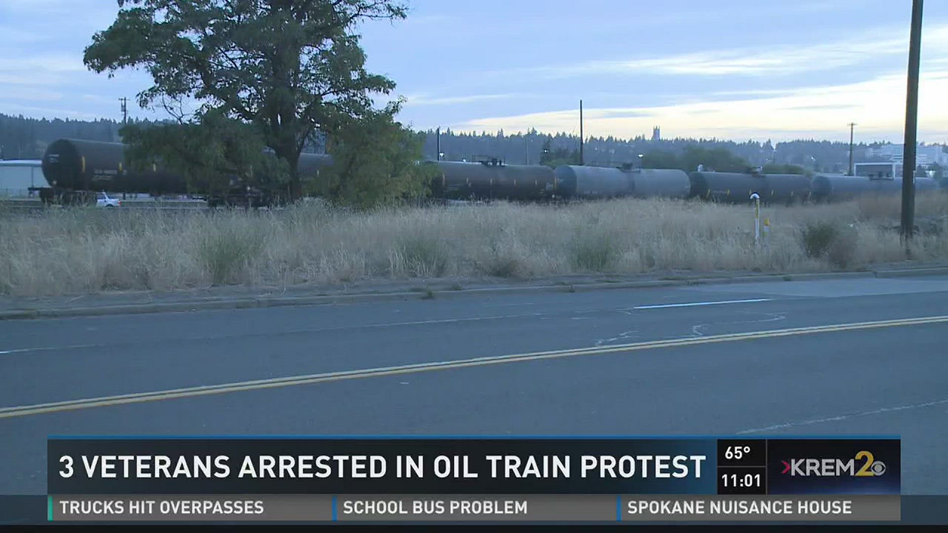 3 veterans arrested in oil train protest