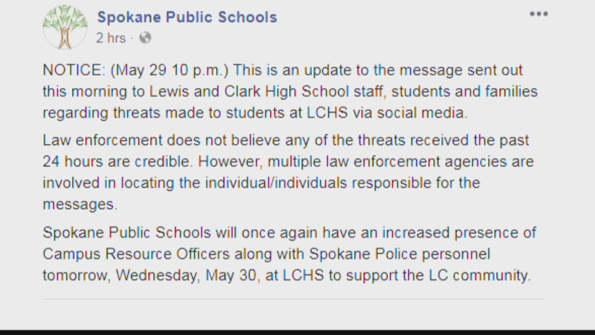 LCHS increases security after social media threats (5-30-18)