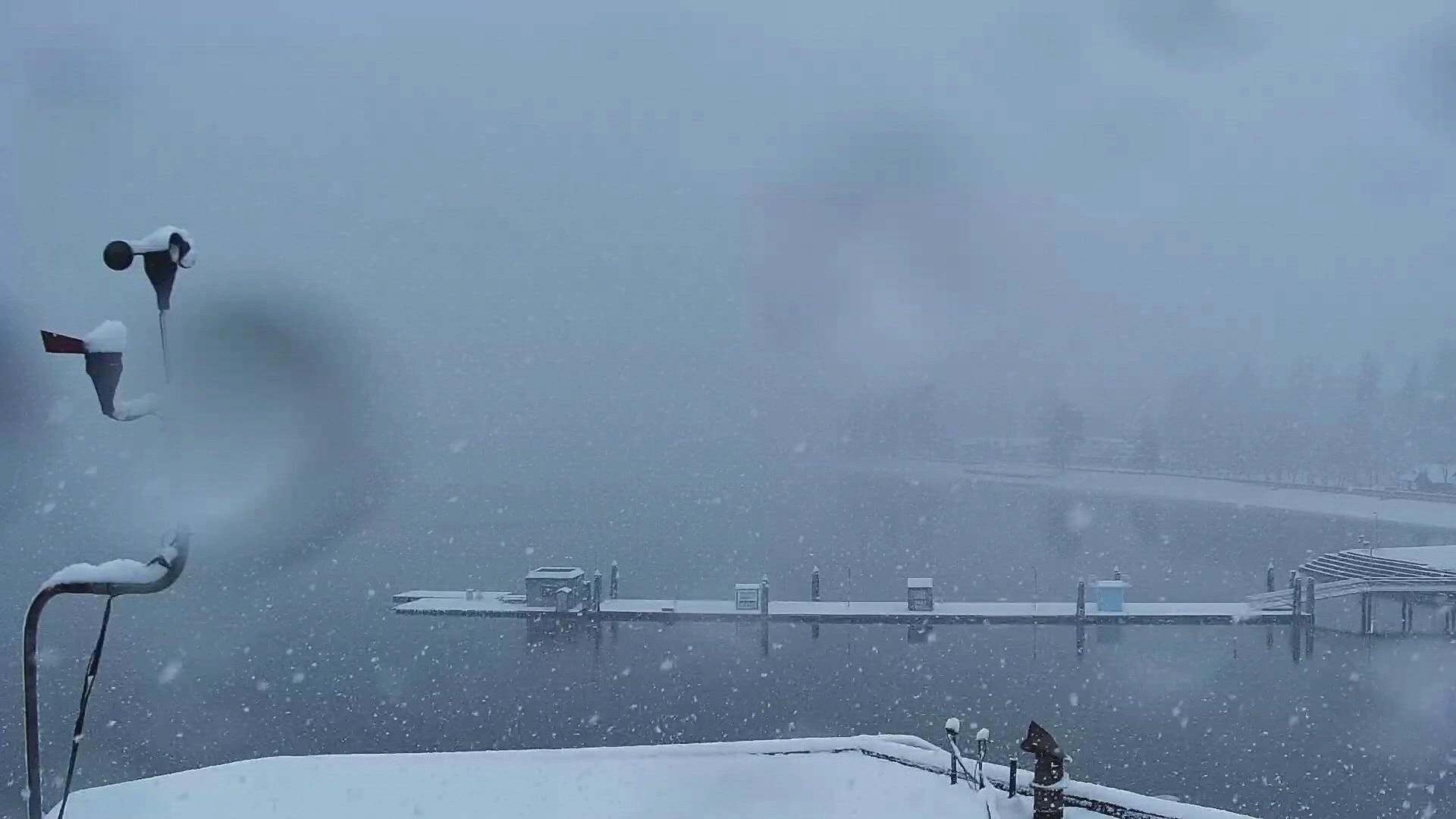 Coeur d'Alene is blanketed in spring snow on April 15, 2022 | RAW