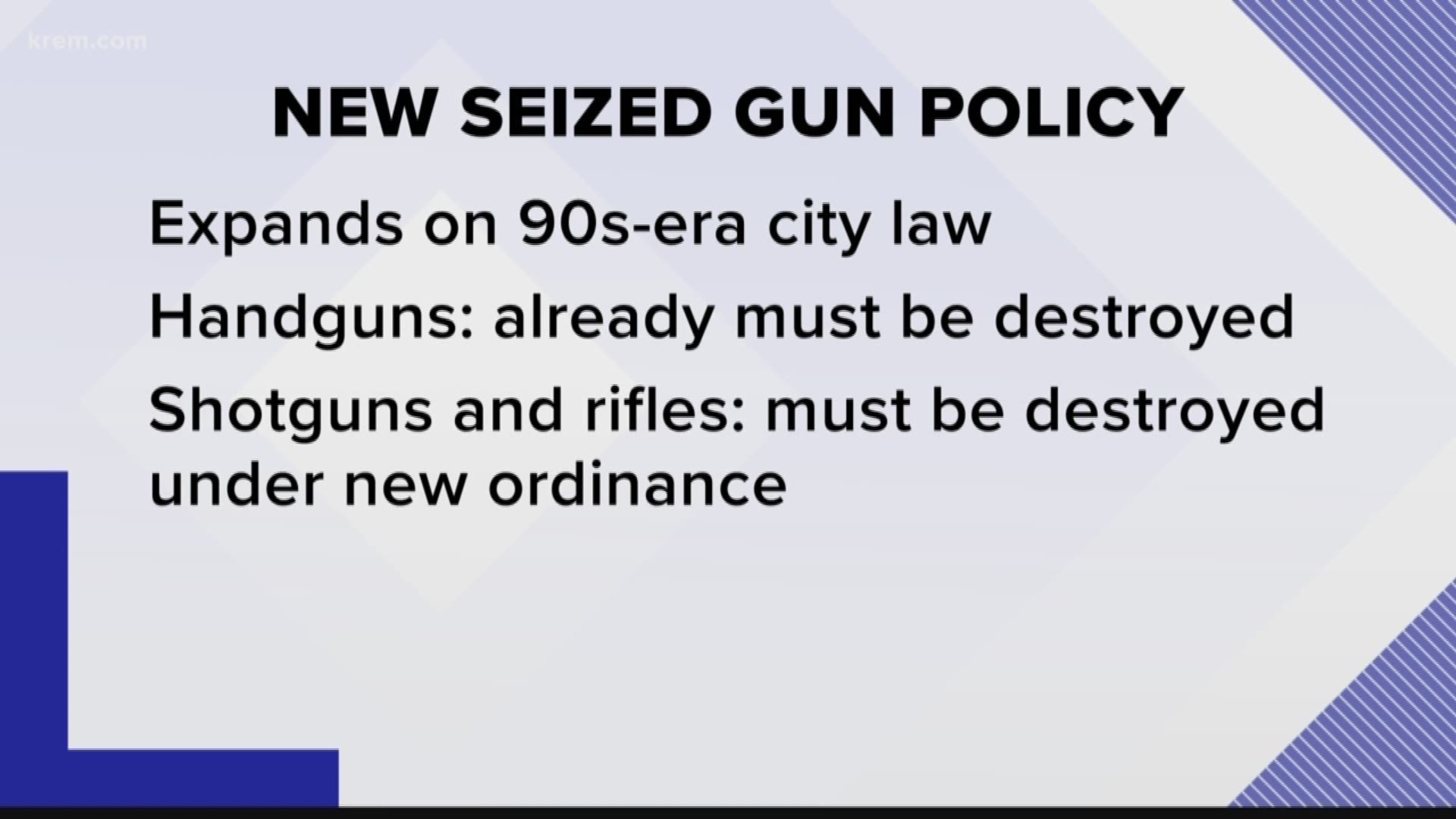 Spokane City Council passes proposal requiring police to destroy seized guns