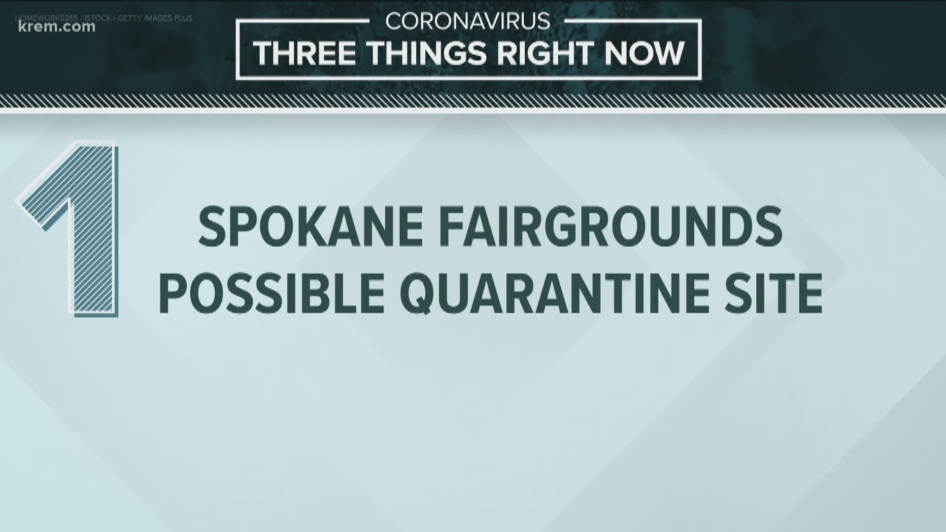 Spokane City spokesperson Brian Coddington said the fairgrounds are being prepared as a potential isolation site.