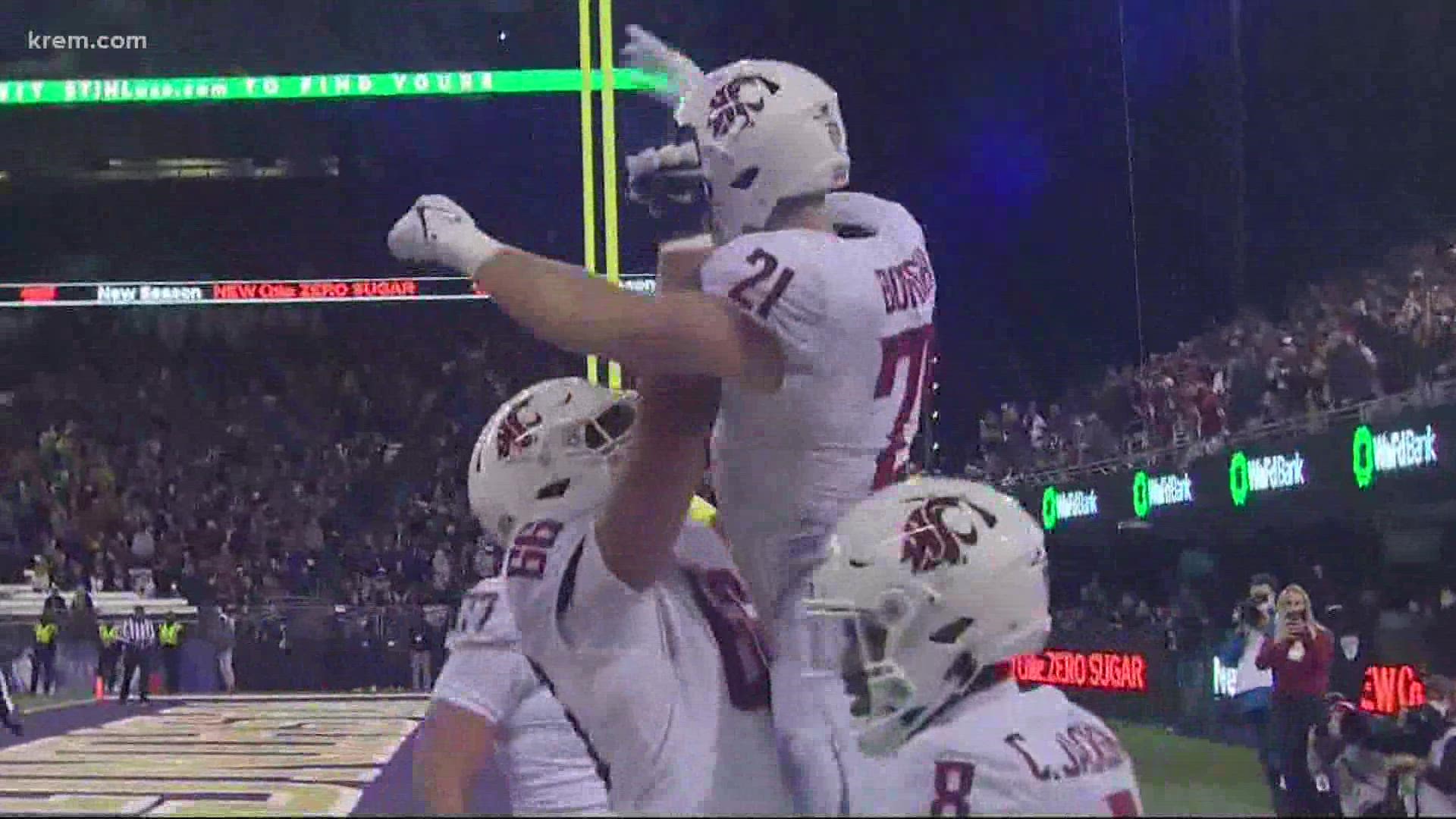 Washington State football got its first Apple Cup victory since 2012, topping Washington 40-13.