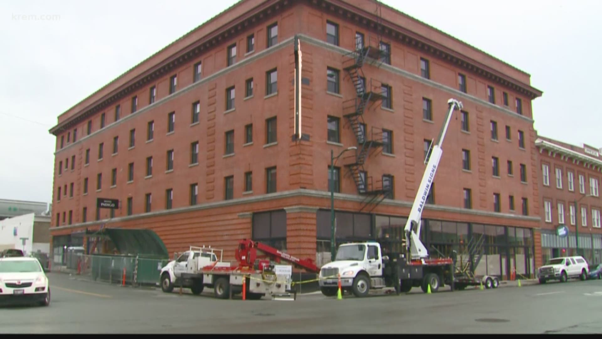 The renovated hotel in the west-end of downtown Spokane was expected to open in mid-April, but restrictions from Gov. Inslee’s Stay-Home halted construction.