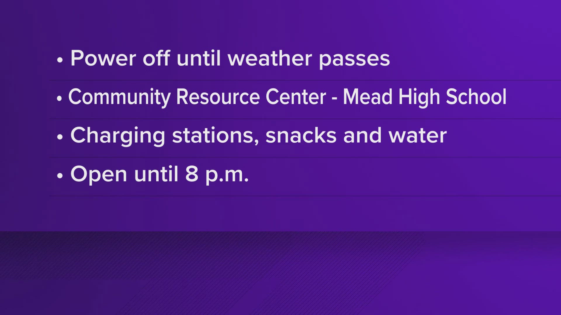 Due to high fire risk and strong winds, Avista implemented a planned power shut off in the Indian Trail area.