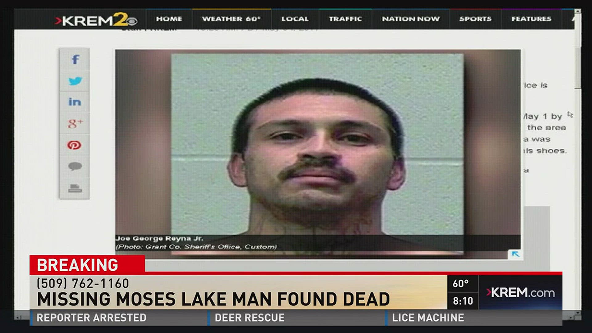 Body of missing Moses Lake man found