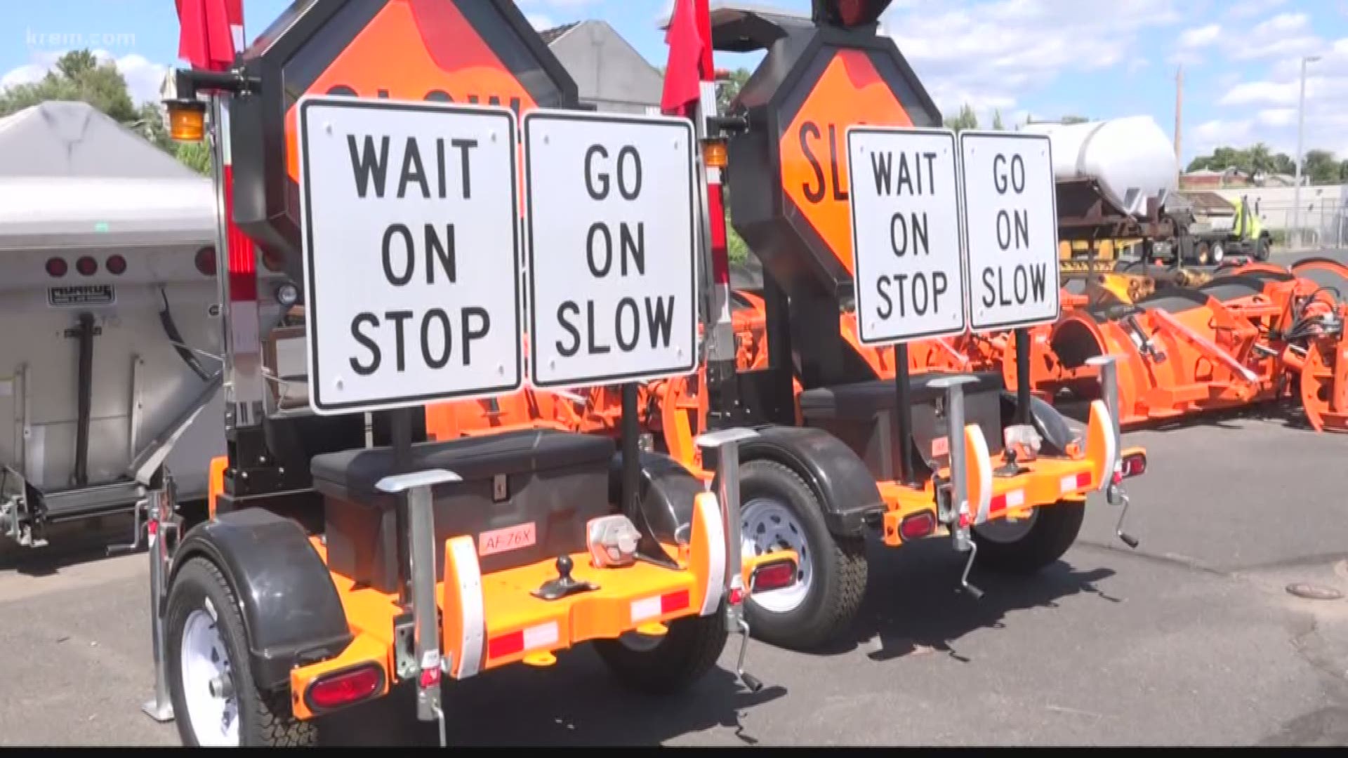 The equipment is designed to lessen the amount of workers in the hot sun and keep them farther from the roads.