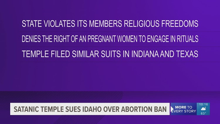 Satanic Temple files lawsuit against Idaho lawmakers over abortion ban
