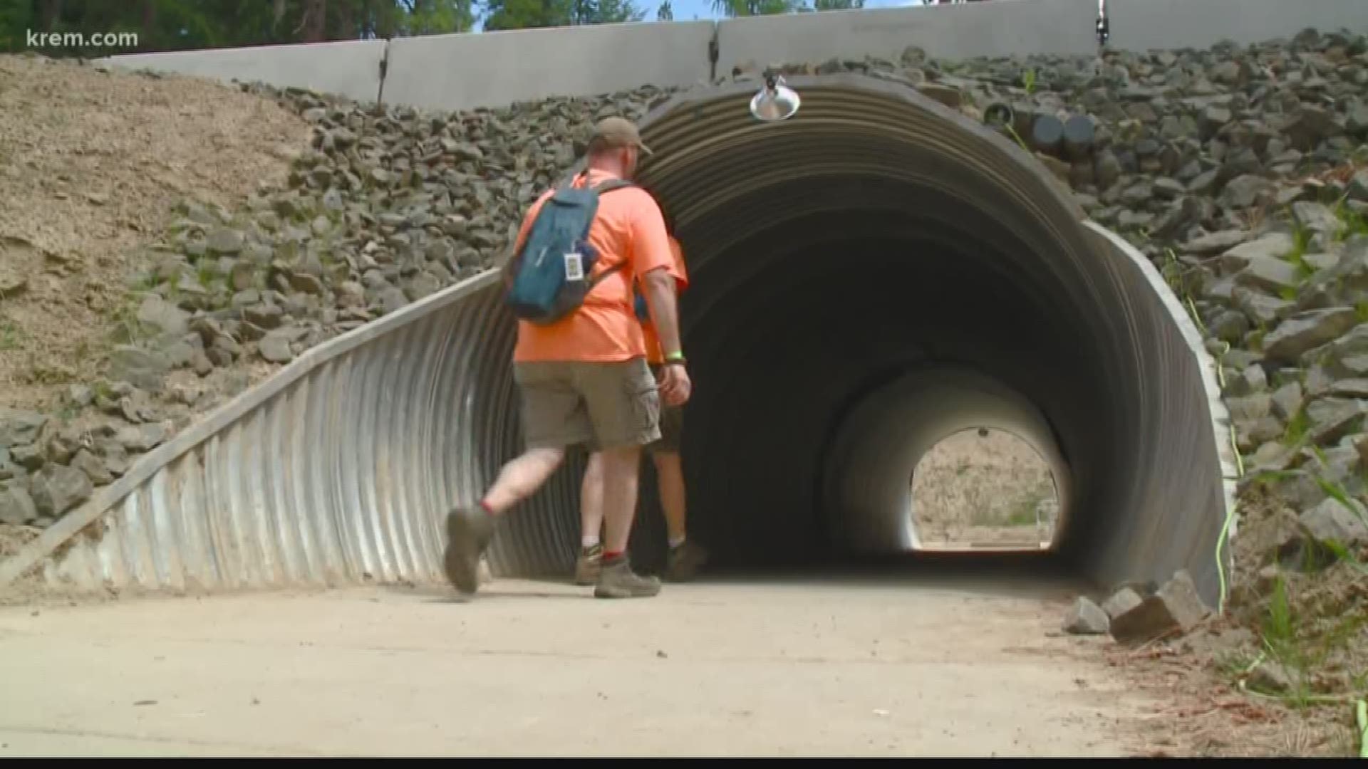 Pedestrian tunnel built near Boy Scout camp