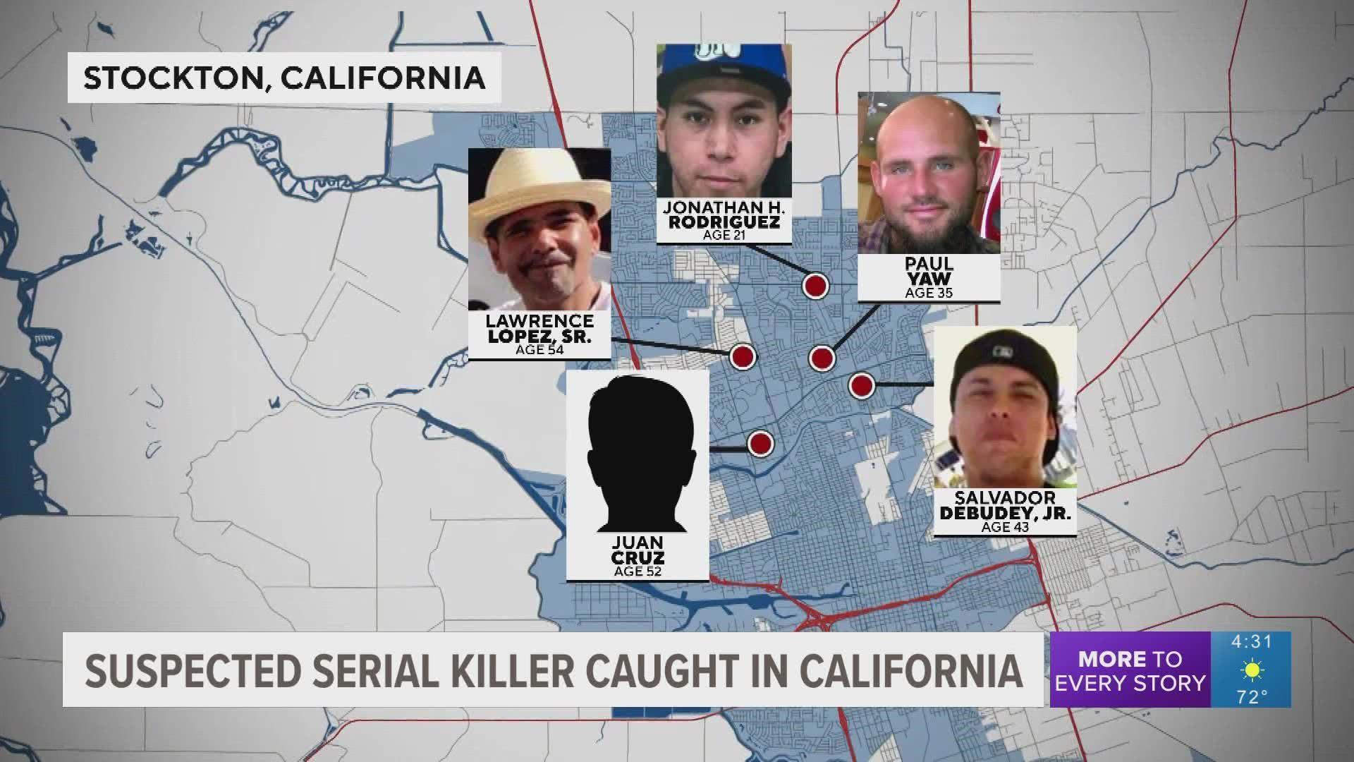 Over the weekend, a suspect was arrested for a series of killings in Stockton, California.