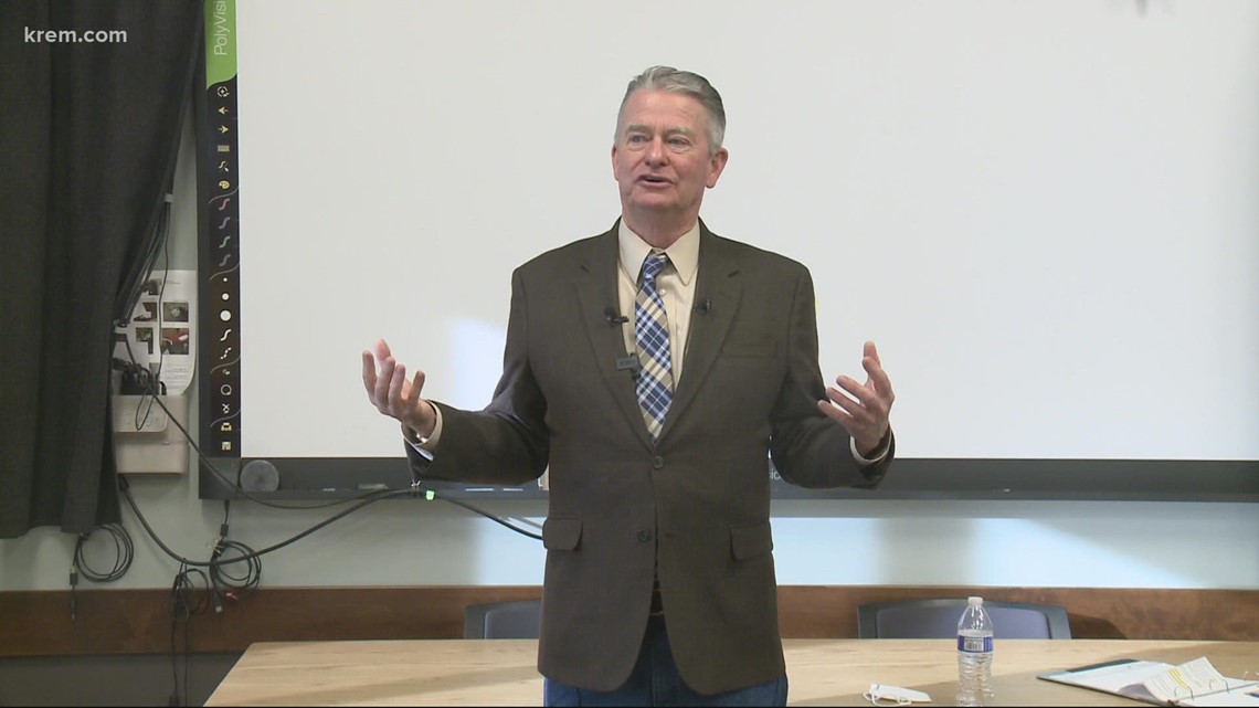 Idaho Gov. Brad Little visits Post Falls to discuss budget, COVID in state