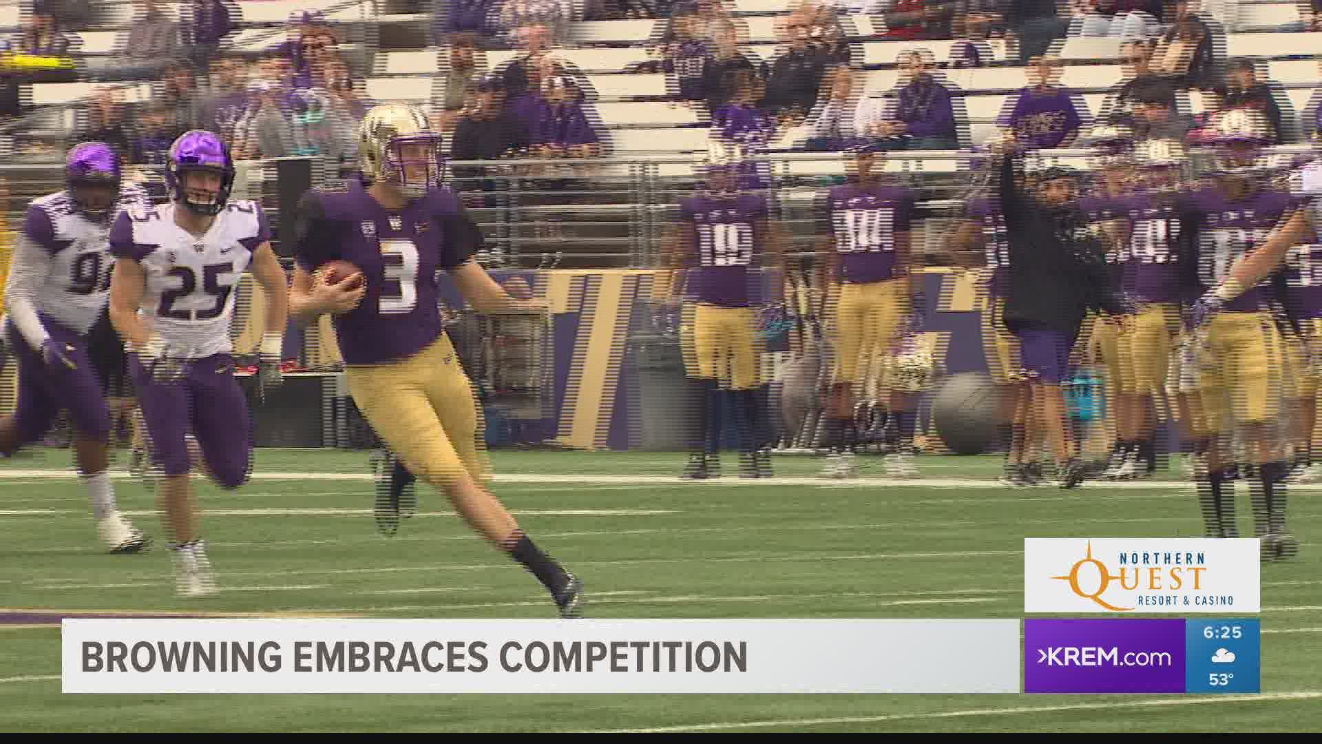 Chris Petersen has completely revamped the roster with great quarterbacks as senior Jake Browning will be pushed by younger players in practice.