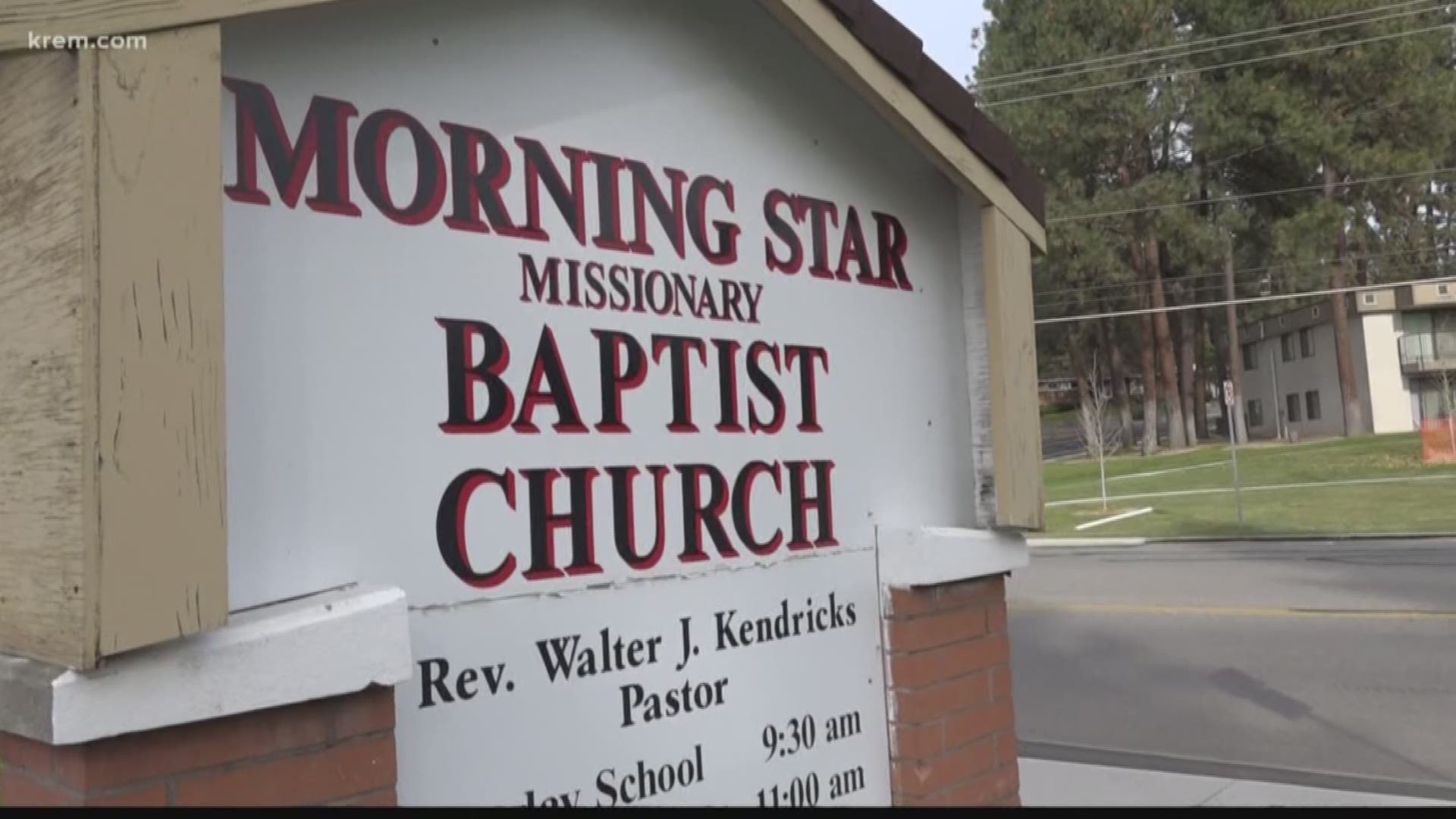 Walter Kendricks, pastor of Morning Star Baptist Church, said some of his neighbors called him Monday afternoon about “violent fliers” posted on the church’s sign.
