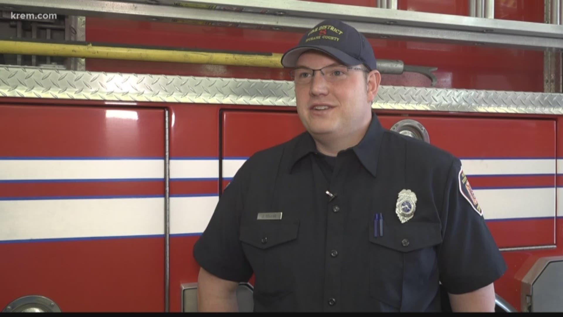 Spokane County firefighters went beyond the call of duty this week. One of them even helped save a man's life.