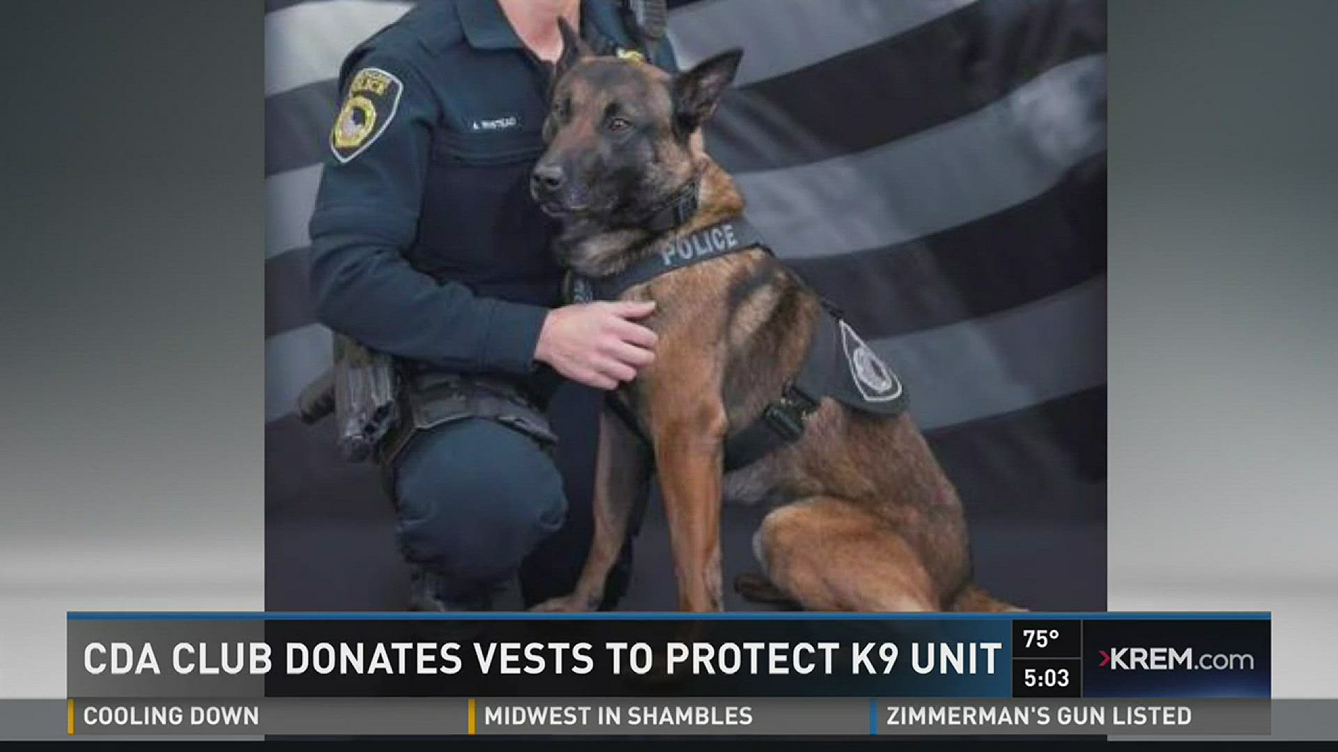 Group donates protective vests to Coeur d'Alene PD K9s