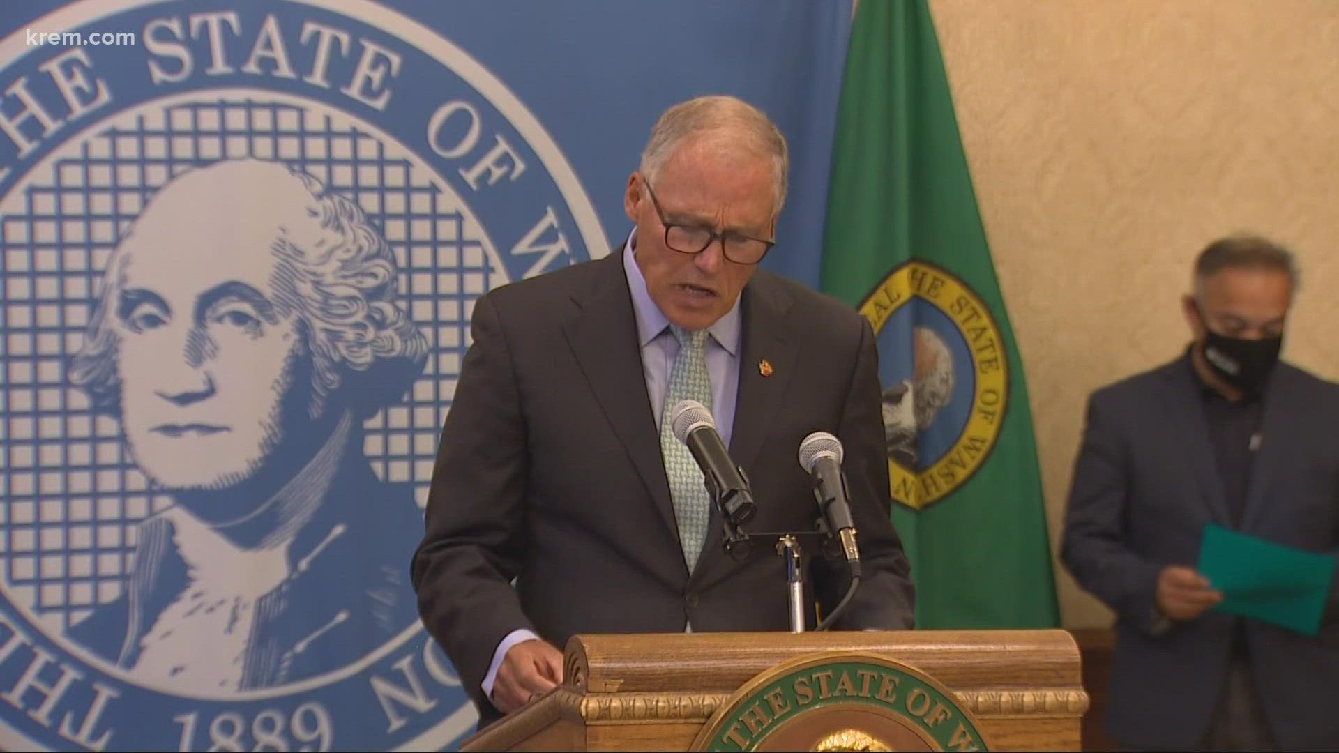 Governor Inslee mandates masks and vaccines for public, private, and university teachers as new surge causes a rise in cases