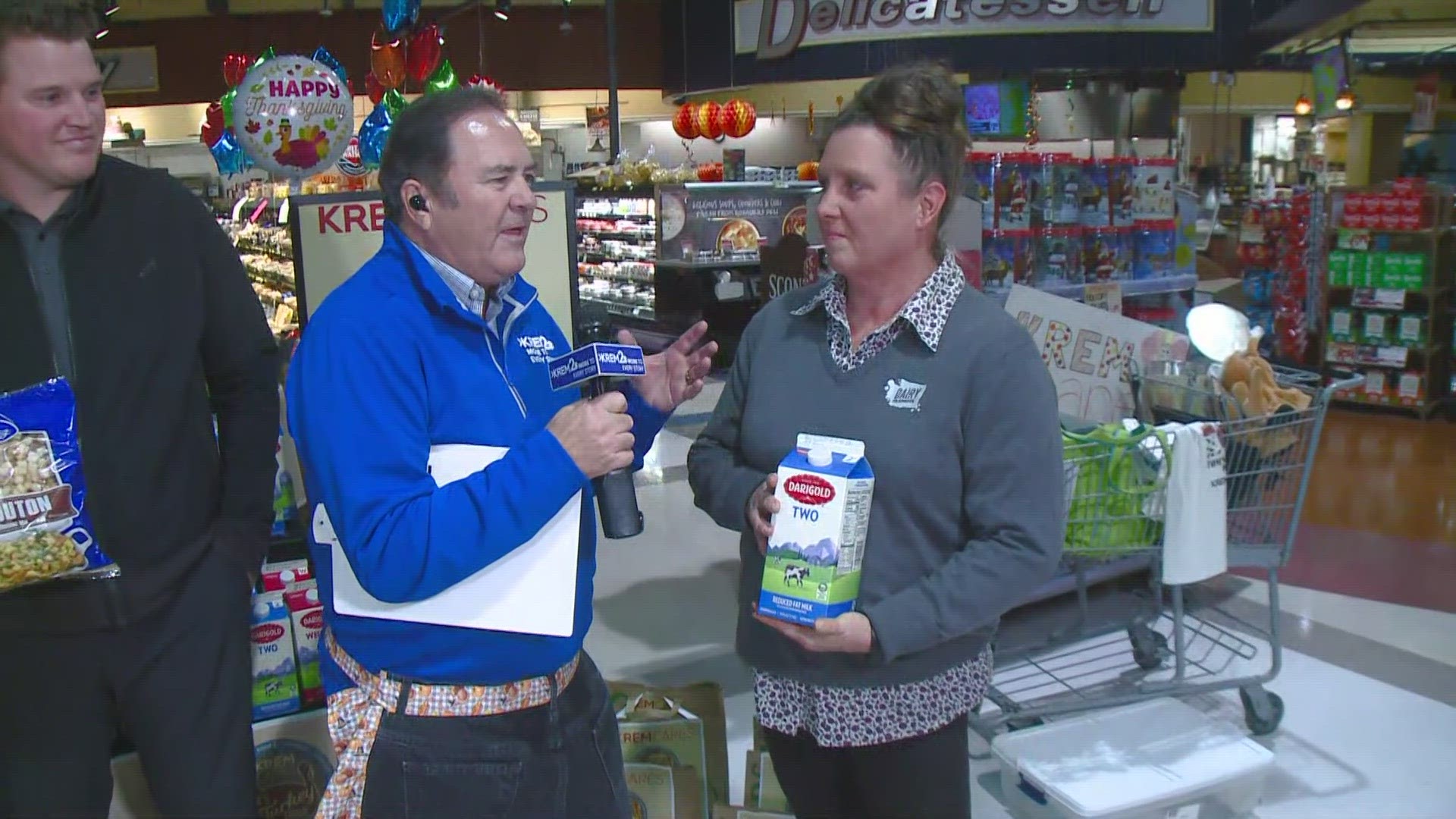 Darigold talks about a decade of donating milk to KREM Cares Tom's Turkey Drive, plus Franz Bakery on giving back.