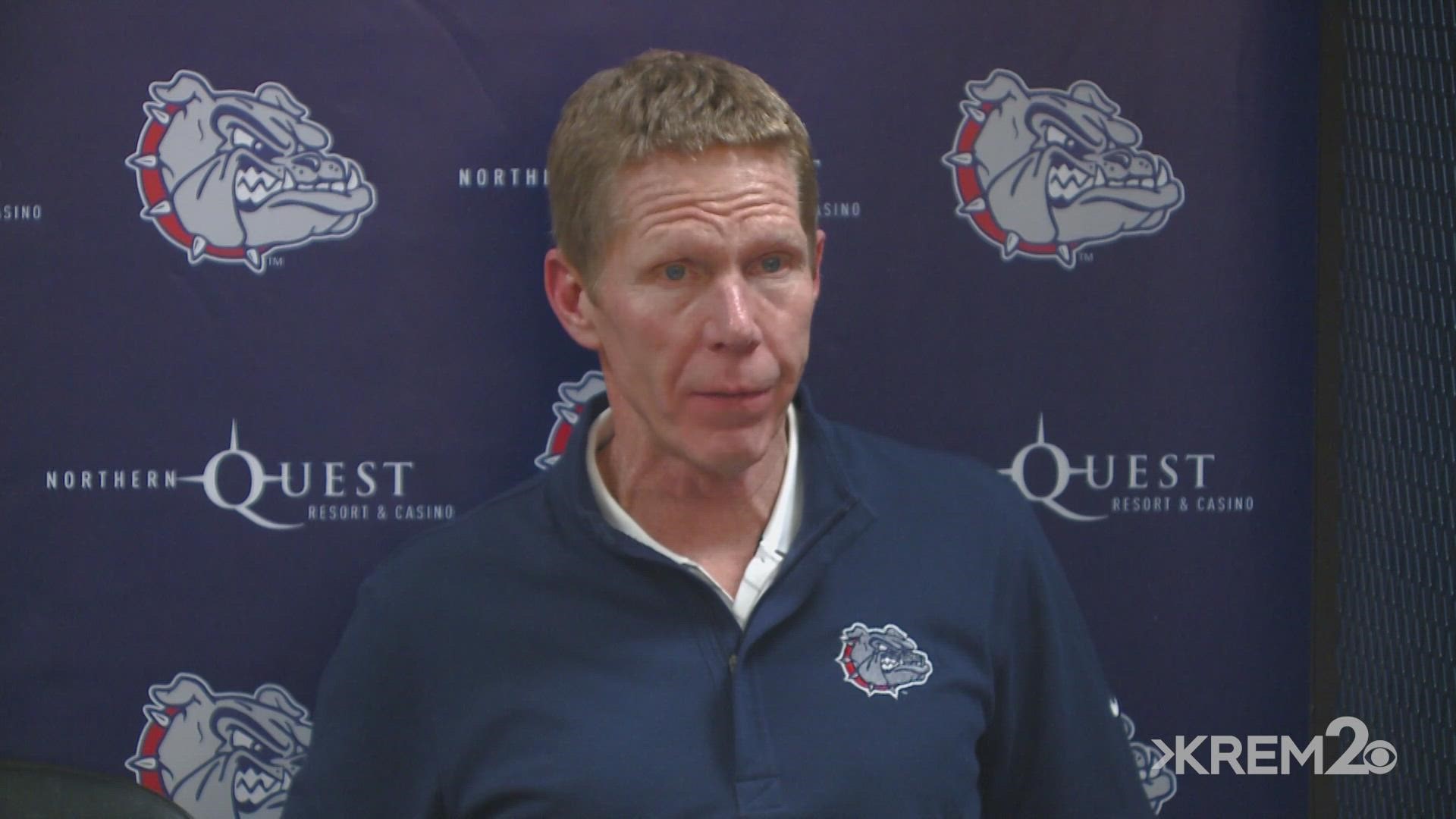 Gonzaga Coach Mark Few talks about the Bulldogs win over Saint Mary's on Feb. 12, 2022. Coach few also looks ahead to the team's next game against Pepperdine.