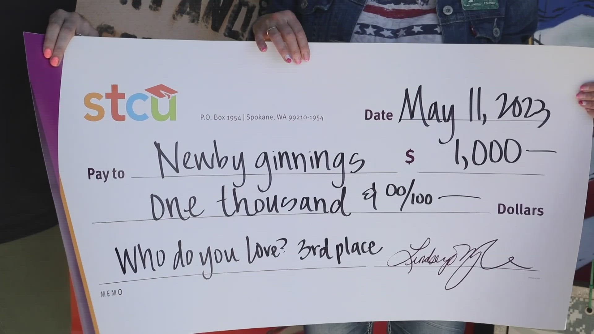 Newby-ginnings won 3rd place and takes home $1,000 from STCU. Newby-ginnings is a veteran support program in Post Falls.