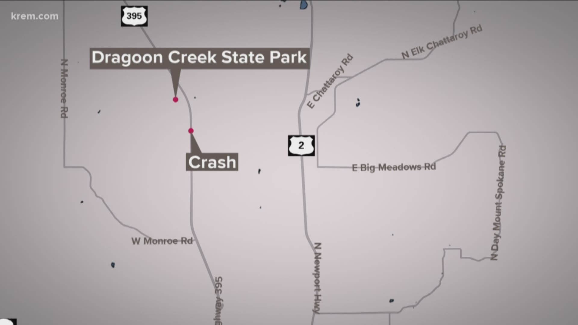 Police responded to a multiple car crash on Highway 395 at West Wild Rose Road. That's nine miles north of Spokane. Washington State Patrol says both directions of Highway 395 shut down.