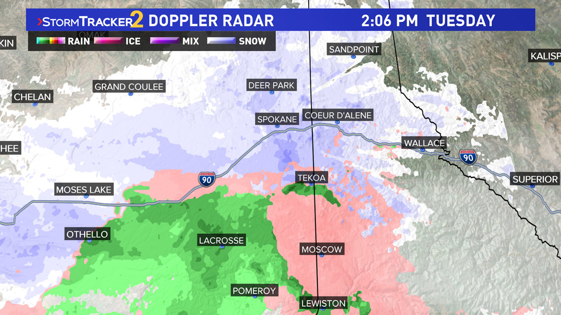 Winter weather creates slick roads in Spokane, North Idaho | krem.com