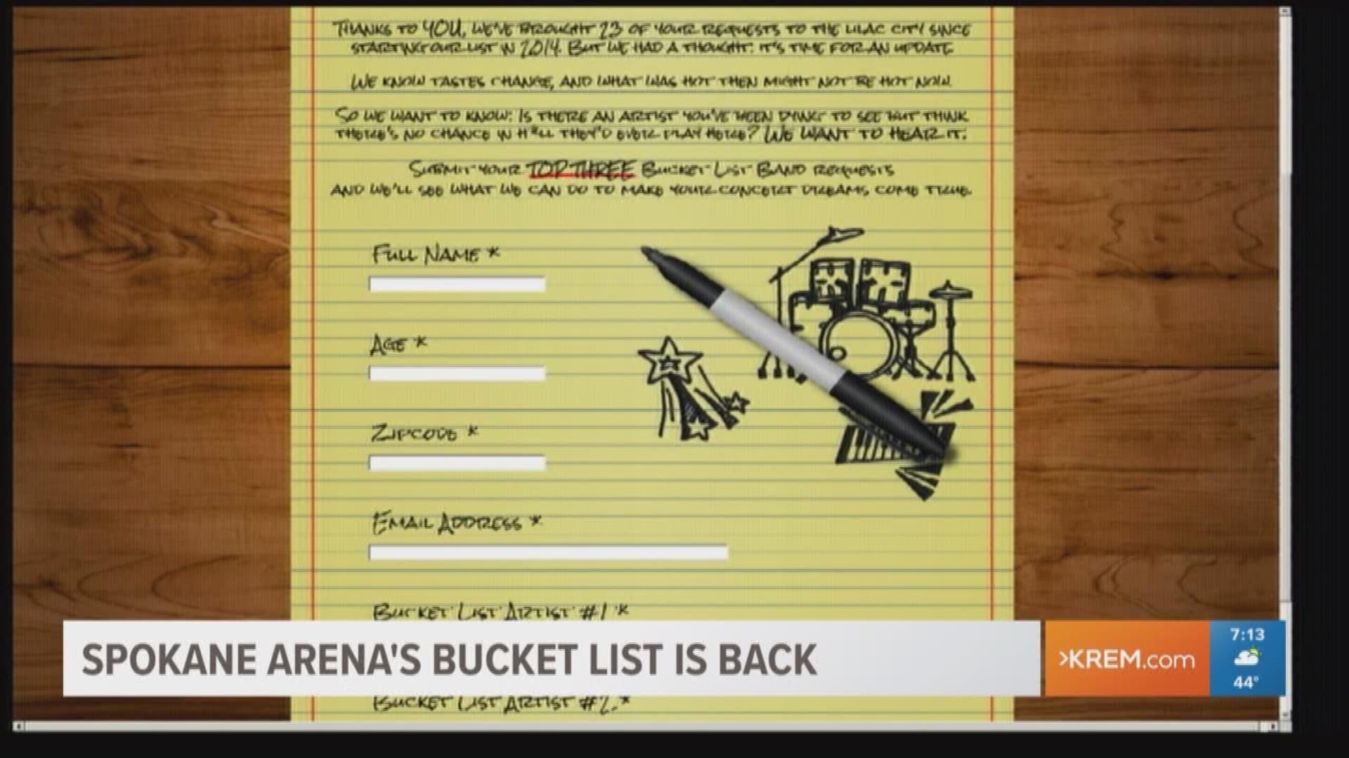 Spokane Arena's bucket list (4-24-18)