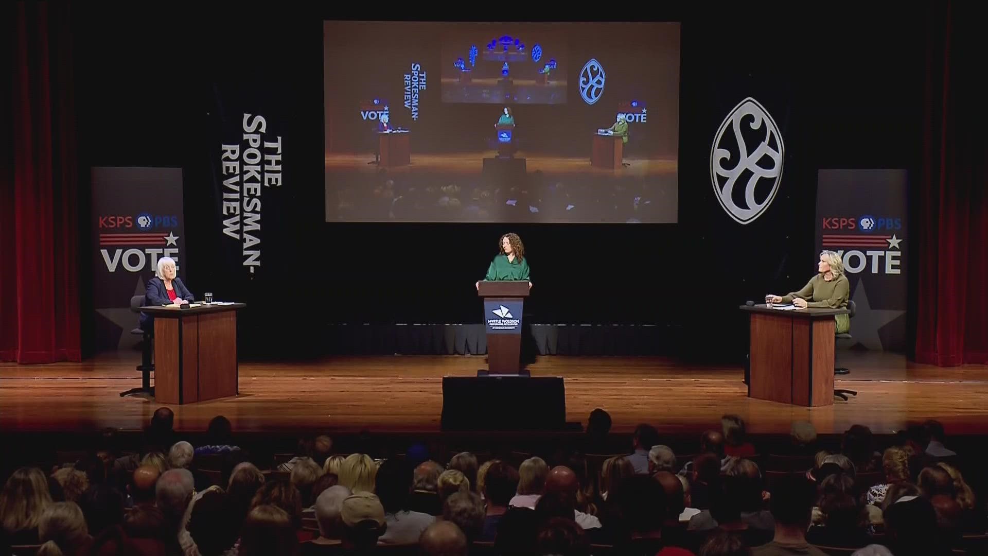 Watch - U.S. Senator Patty Murray and challenger Tiffany Smiley debate at Gonzaga University.