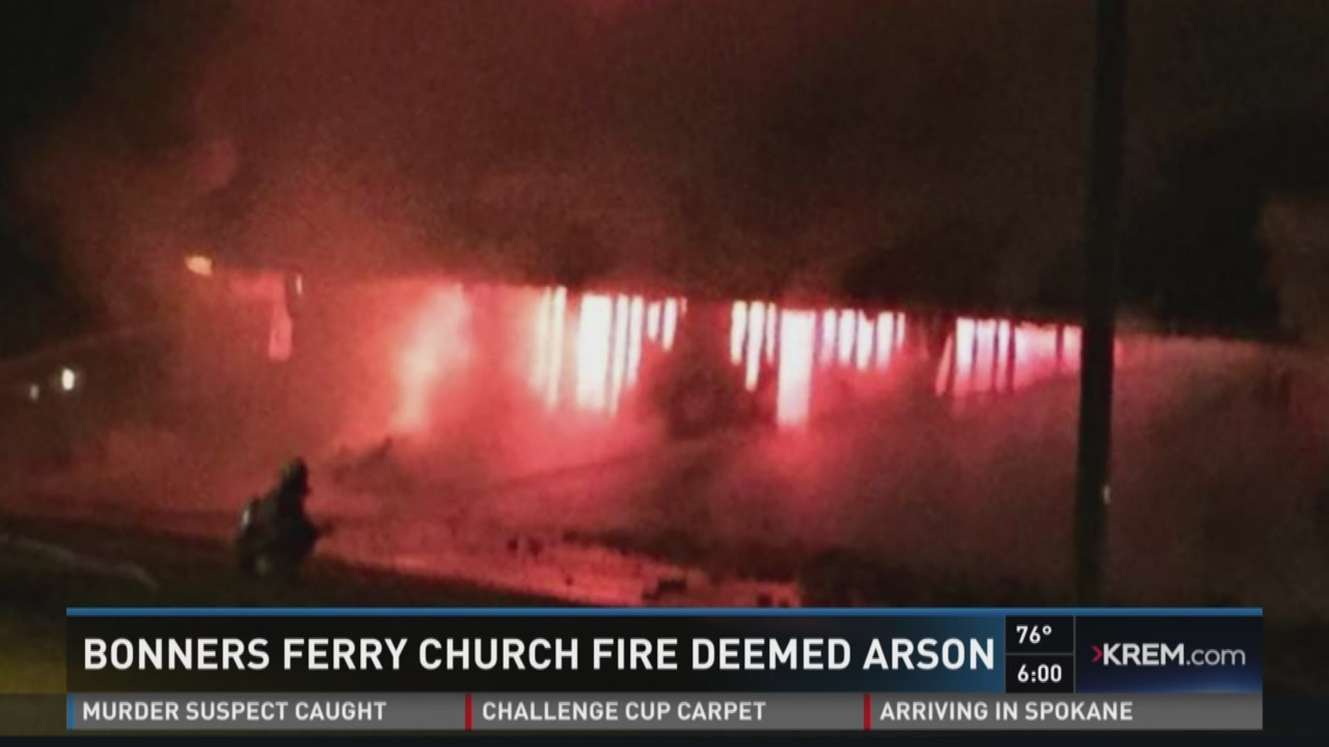 Idaho church fire prompts arson investigation