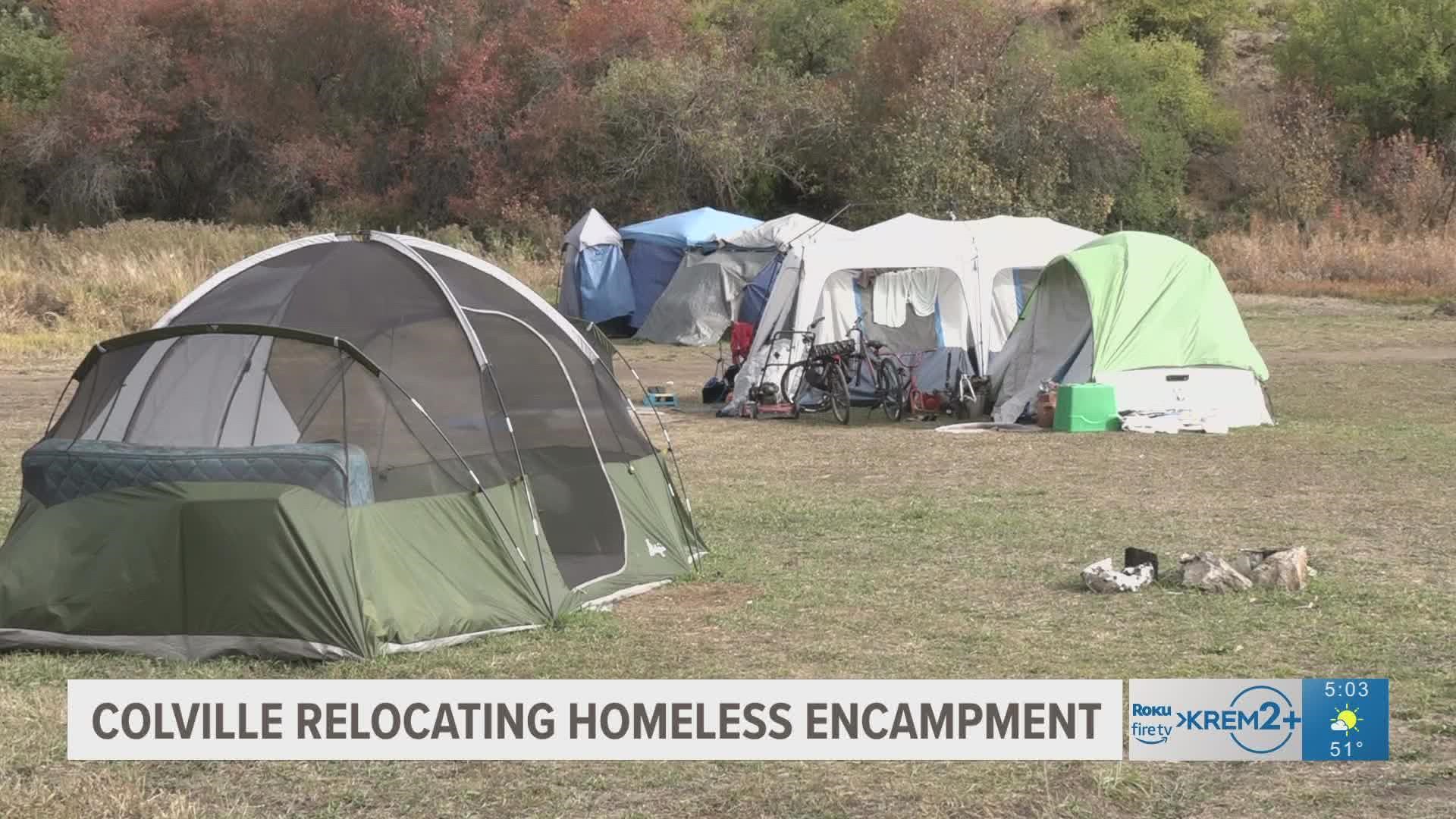 With only days of notice, the homeless population at Colville was told to move to a new location.