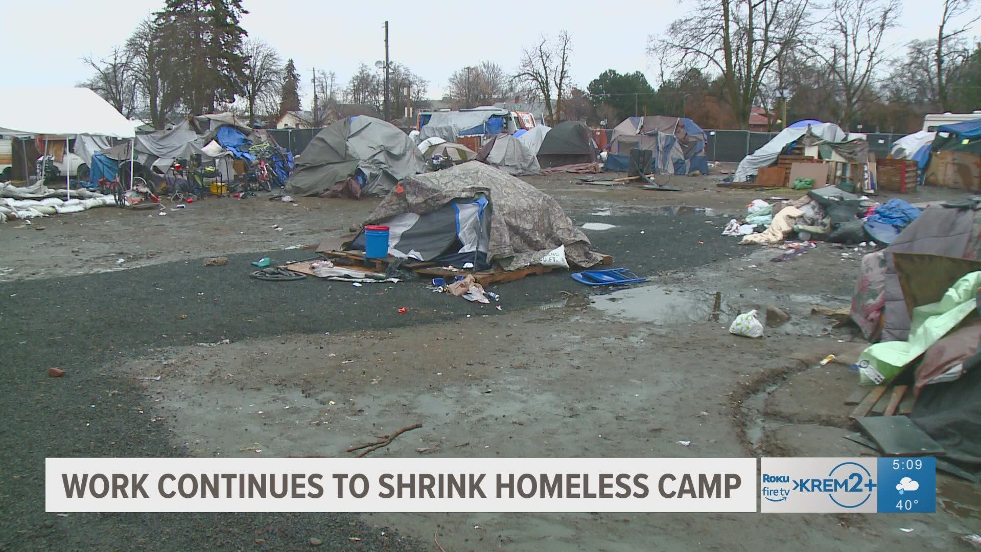 WSDOT says that over the past two months, trash and occupants have been cleared as people move out of the homeless camp off I-90.