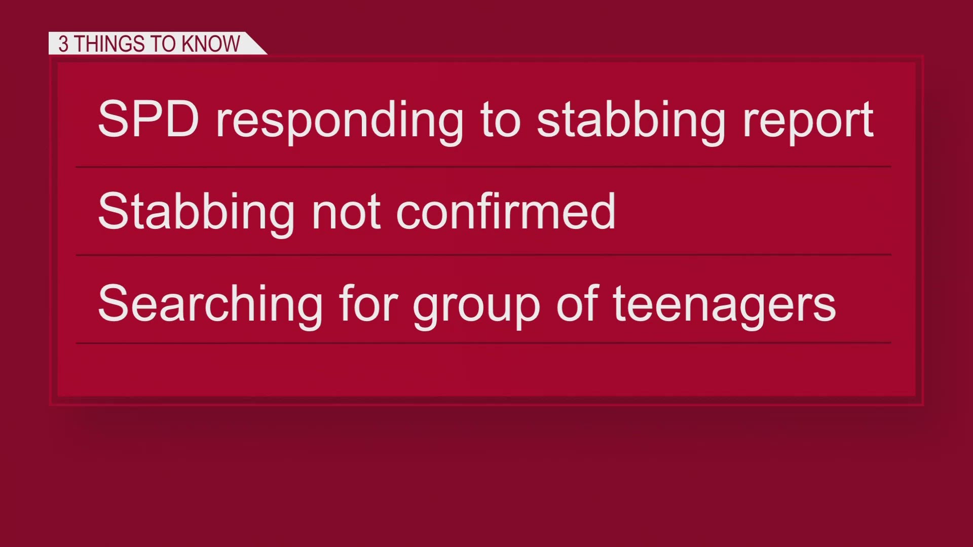 According to SPD, officers are talking with witnesses at Sprague and Riverfront Park.