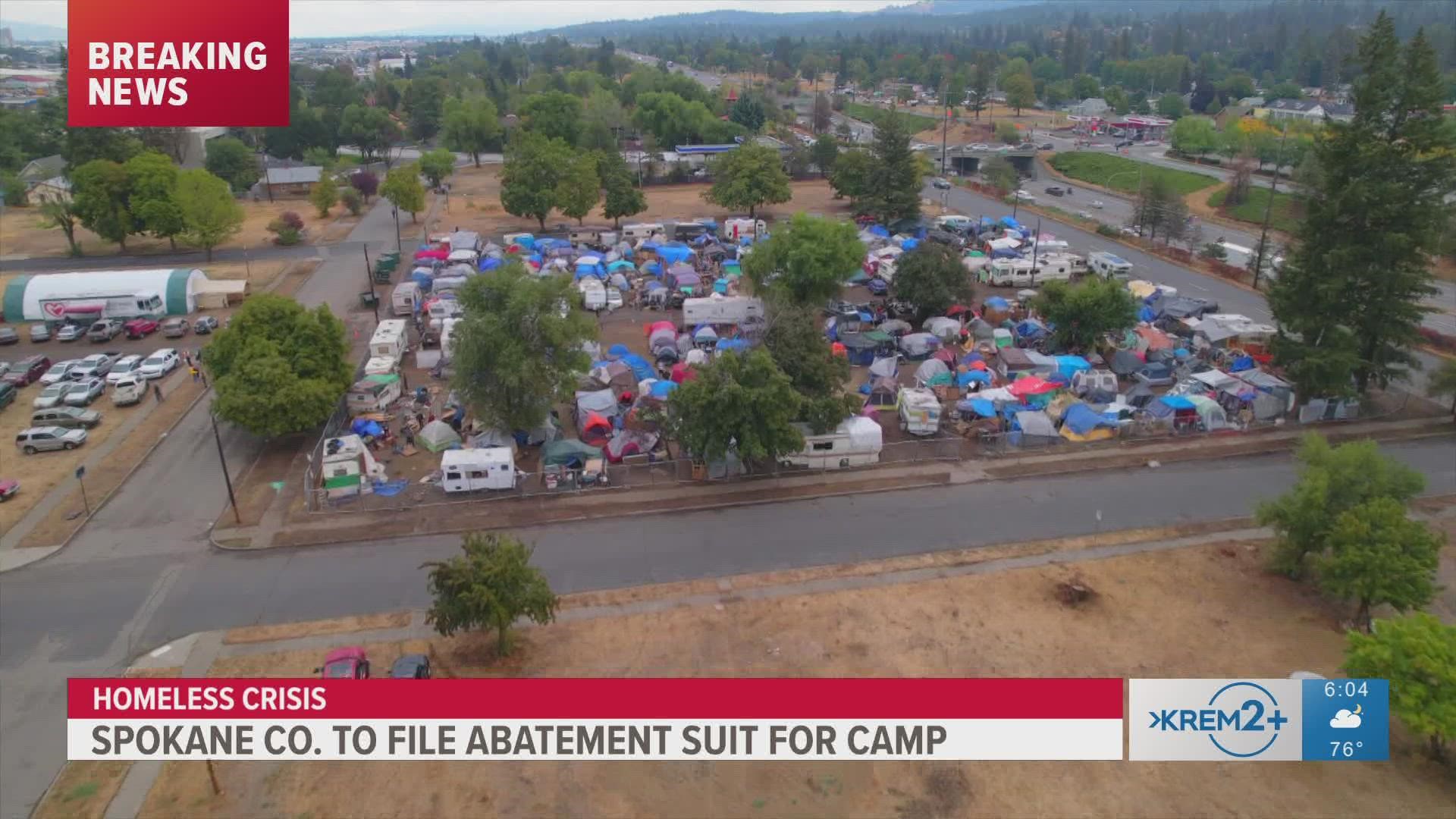 Commissioners approved the action in support of Spokane County Sheriff Ozzie Knezovich's determination to clear the camp.