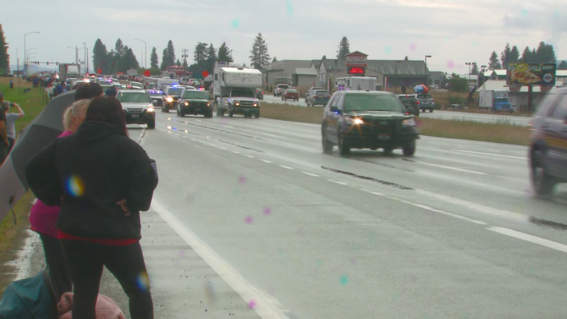 Kootenai County gave a warm hero's welcome to Sgt. Sharp, who is a wounded combat veteran from the Northwest. His wife and her family live in Hayden, where they were headed with their one-year-old daughter.