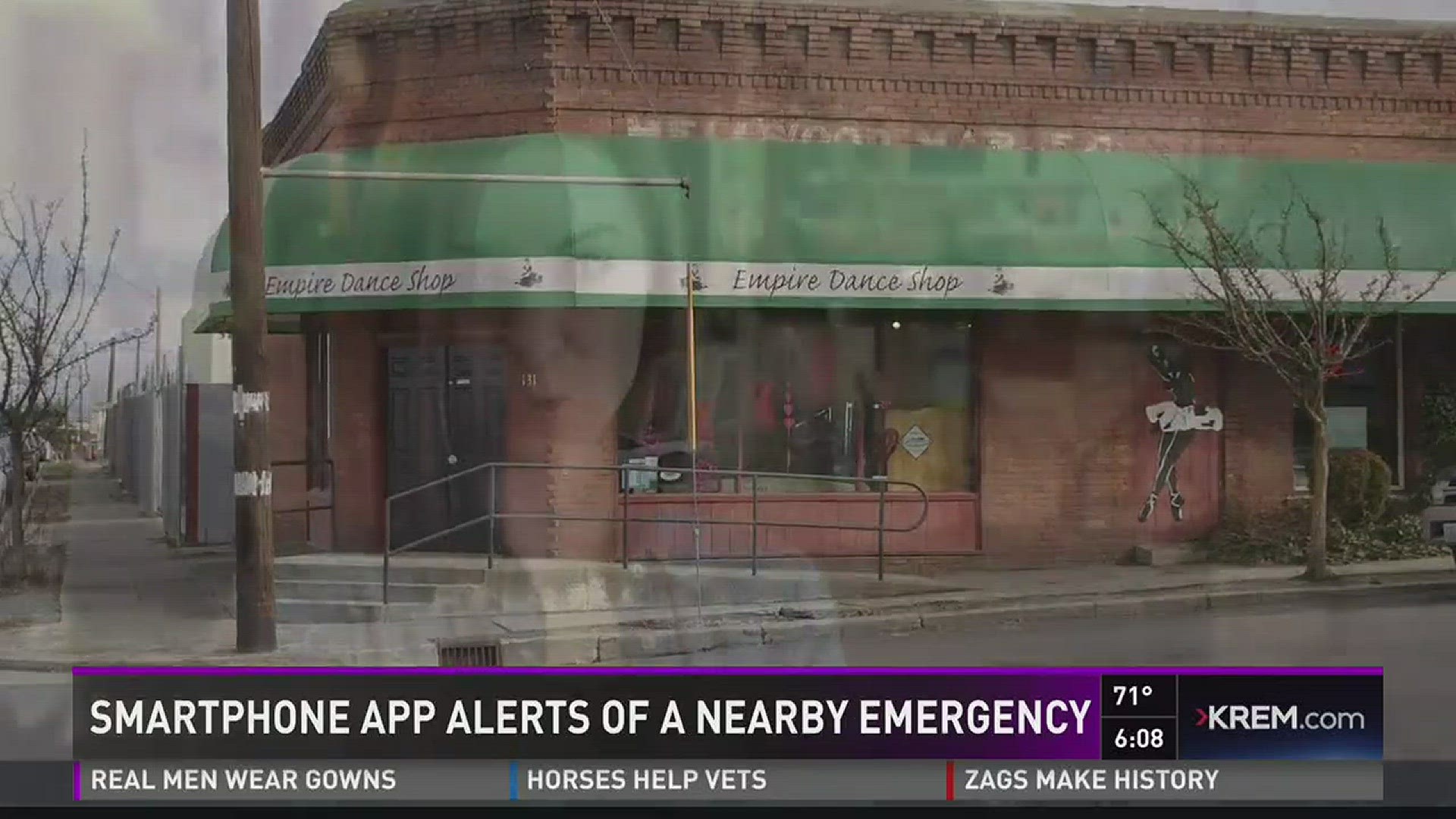 Smartphone app alerts of a nearby emergency