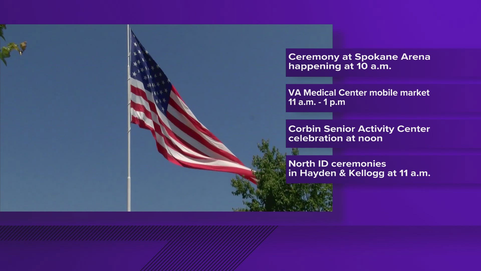 Several events and ceremonies will take place on Monday to celebrate Veterans Day.