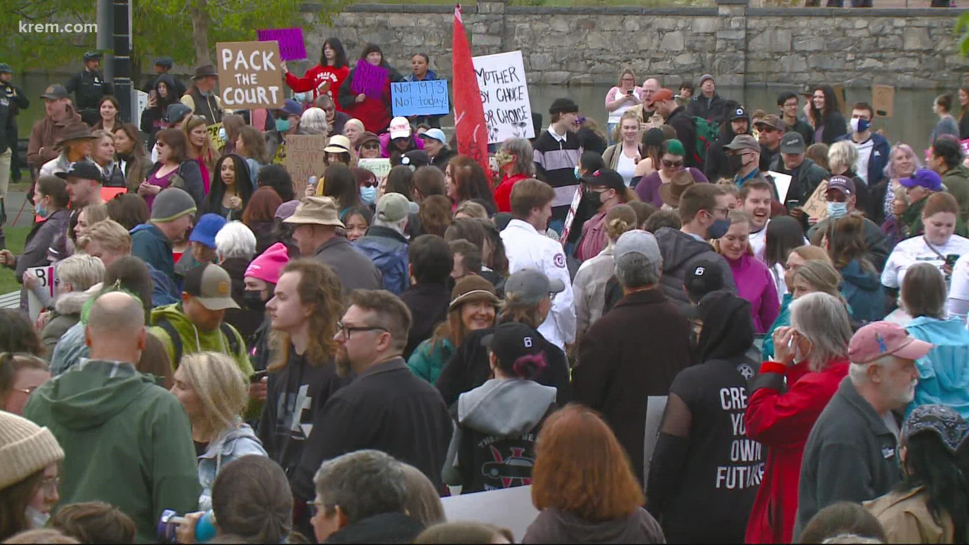 Crowds gather in Spokane, Coeur d'Alene for Women's March