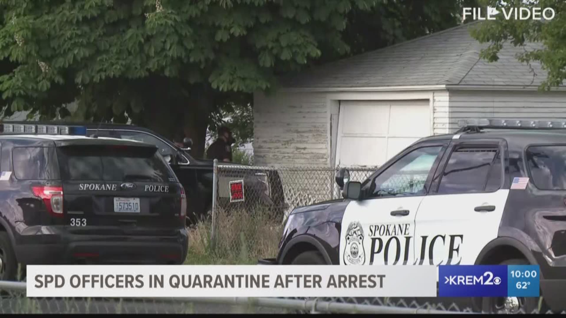The man told Spokane police officers on Monday that he had tested positive for coronavirus and was supposed to be in quarantine until the end of this week.