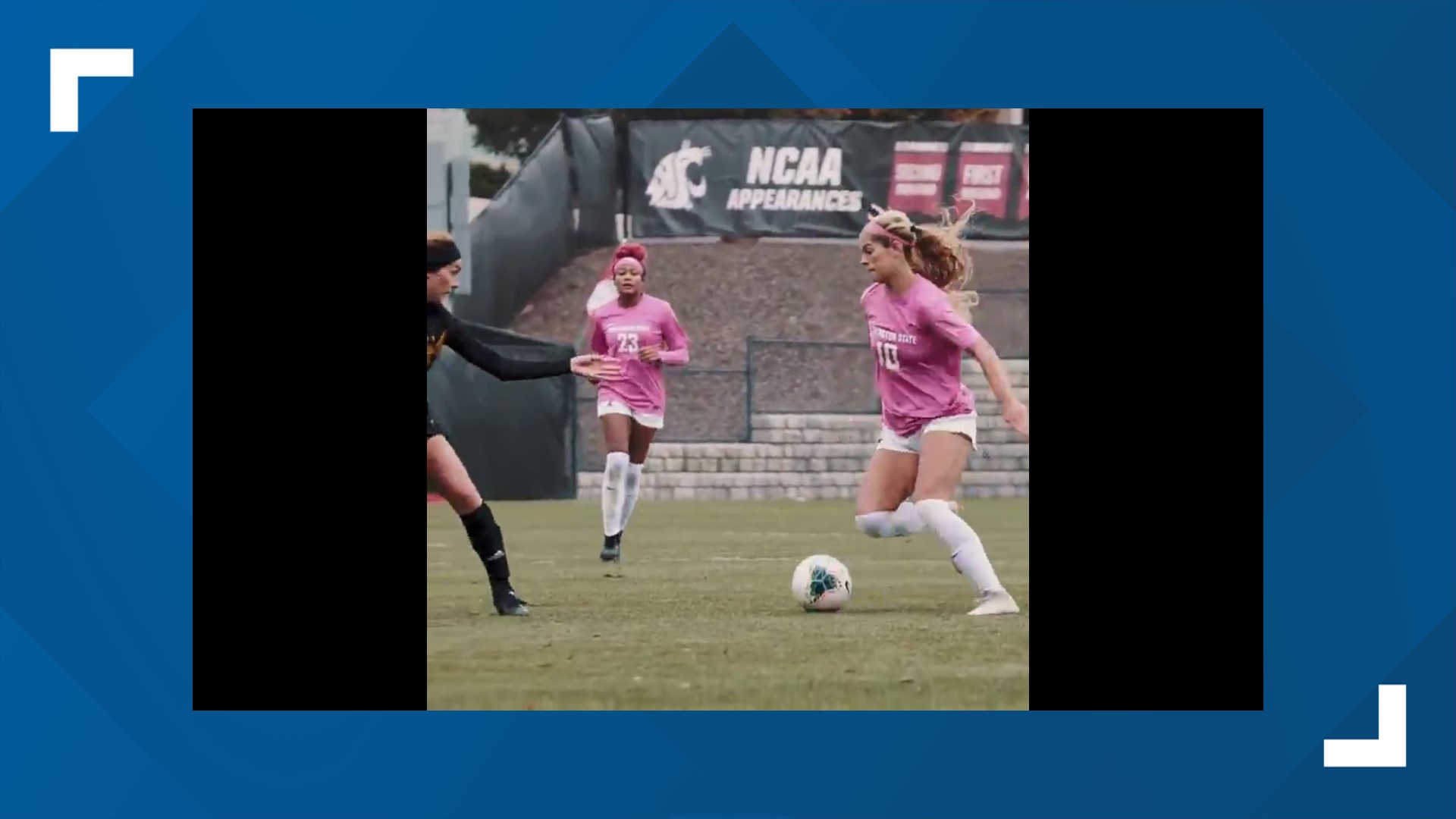 A video of WSU soccer player Brianna Alger has gone viral on twitter, and gotten picked up by NBC Sports