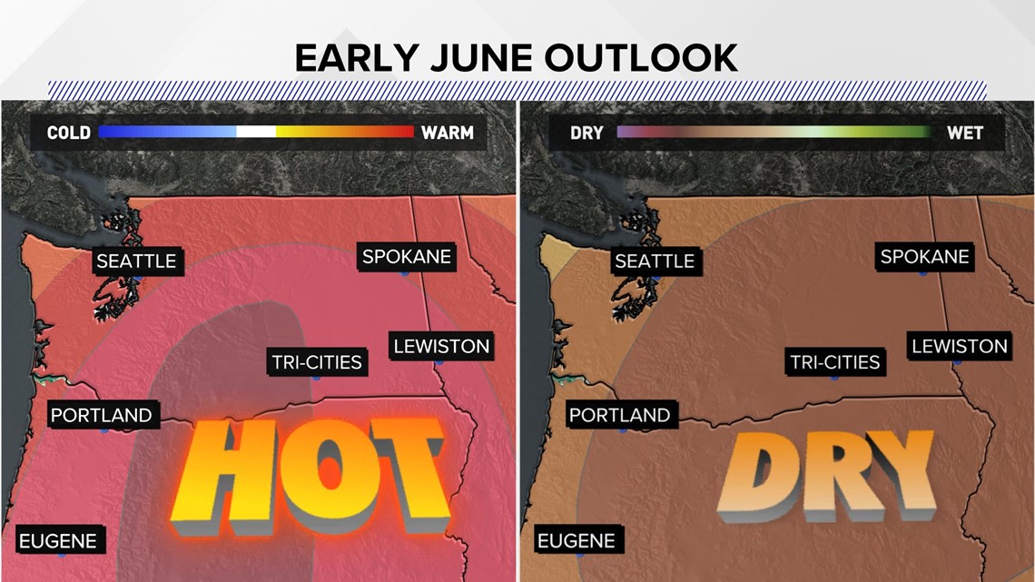 Spokane weather June to start hot with 90degree temps