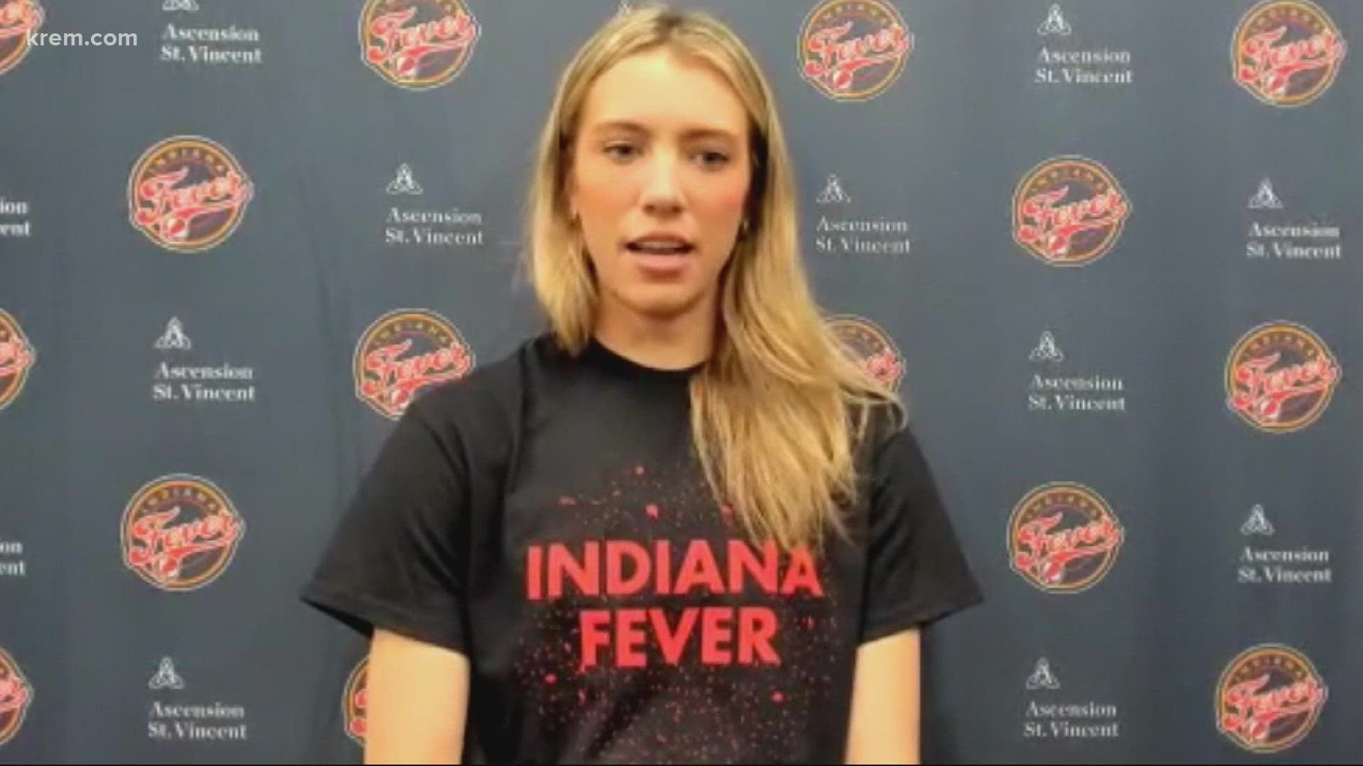 Hull was picked sixth overall in this year's WNBA draft by the Indiana Fever.