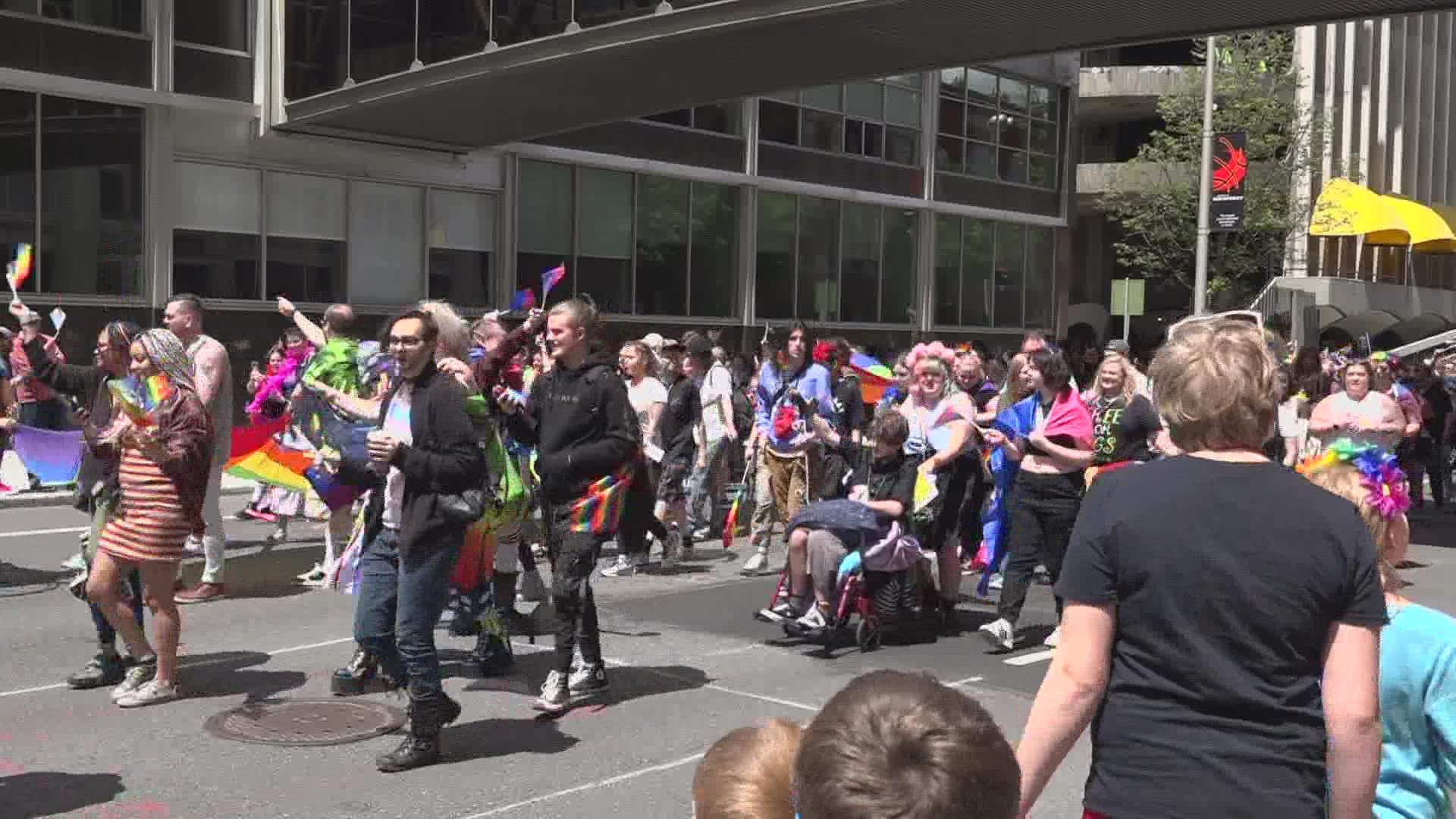 Crowds gather for Spokane Pride events