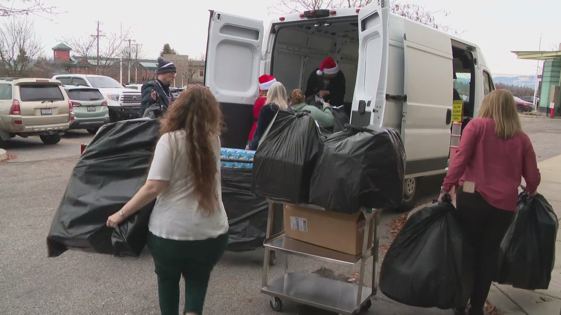 The staff at Multicare Valley Hospital adopts families from Broadway Elementary and North Pines Middle School each year to provide toys and essentials.