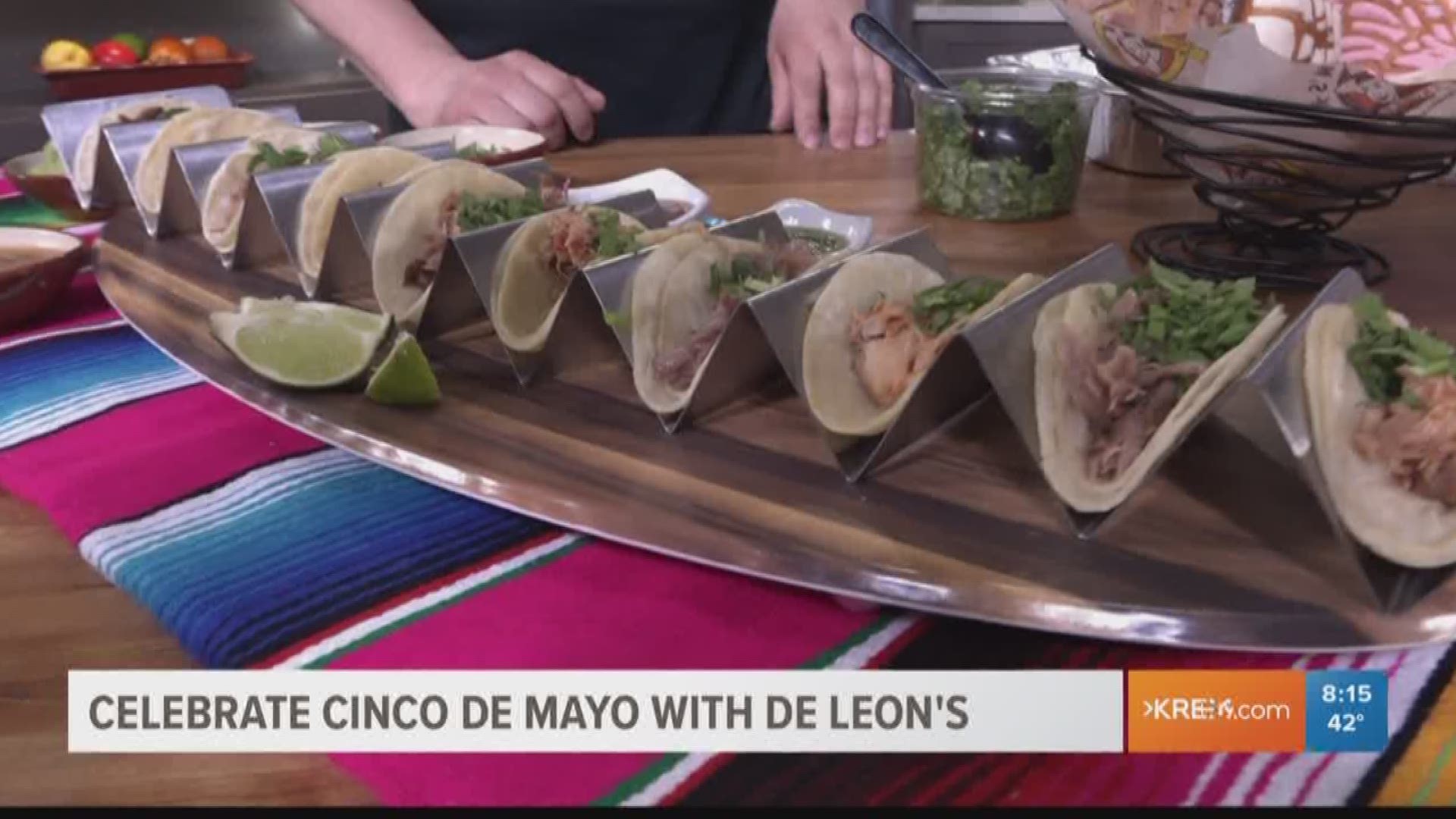 Sergio from DeLeon's Taco & Bar met with KREM's Brittany Bailey and Jen York to talk about their newest location, and their preparations for Cinco de Mayo.