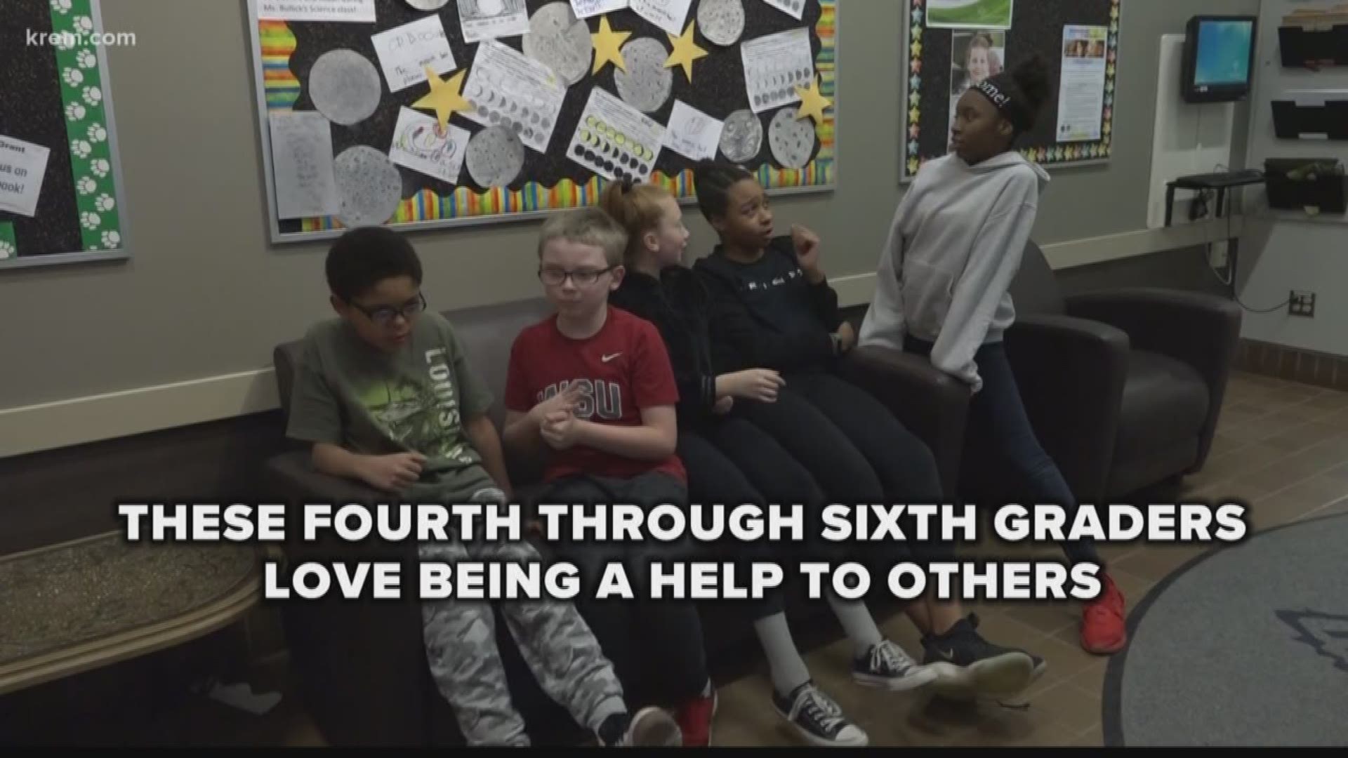 Grant Elementary School recently created a "Kindness Club." Members commit random acts of kindness around school.