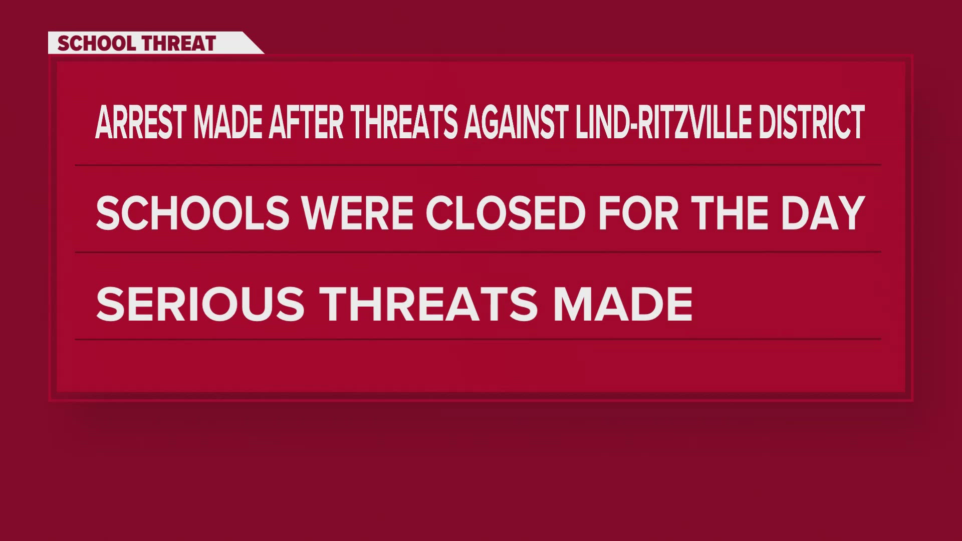 The closure comes after the district said a school was working with local law enforcement to look into an active threat made on Snapchat.